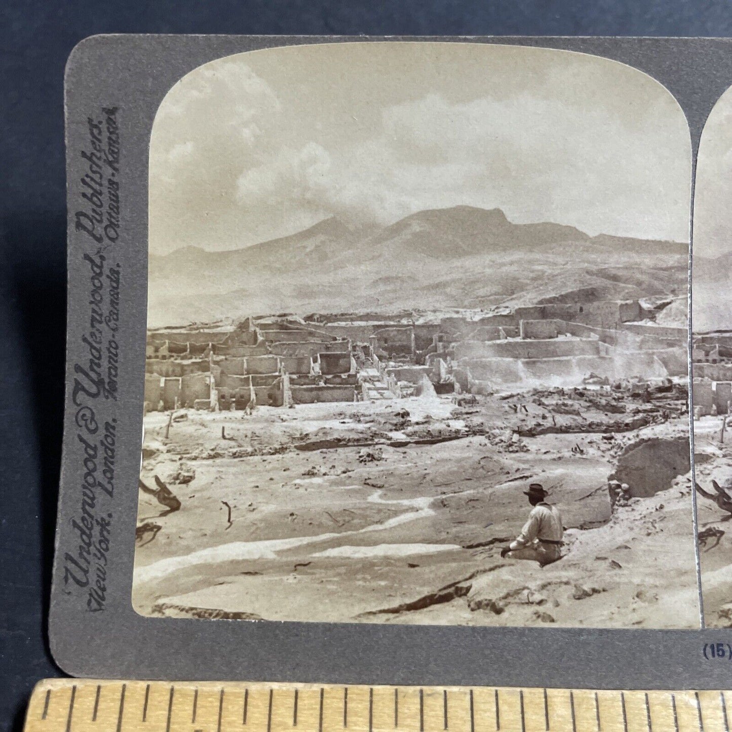 Antique 1903 Saint Pierre Destroyed By A Volcano Stereoview Photo Card P5578