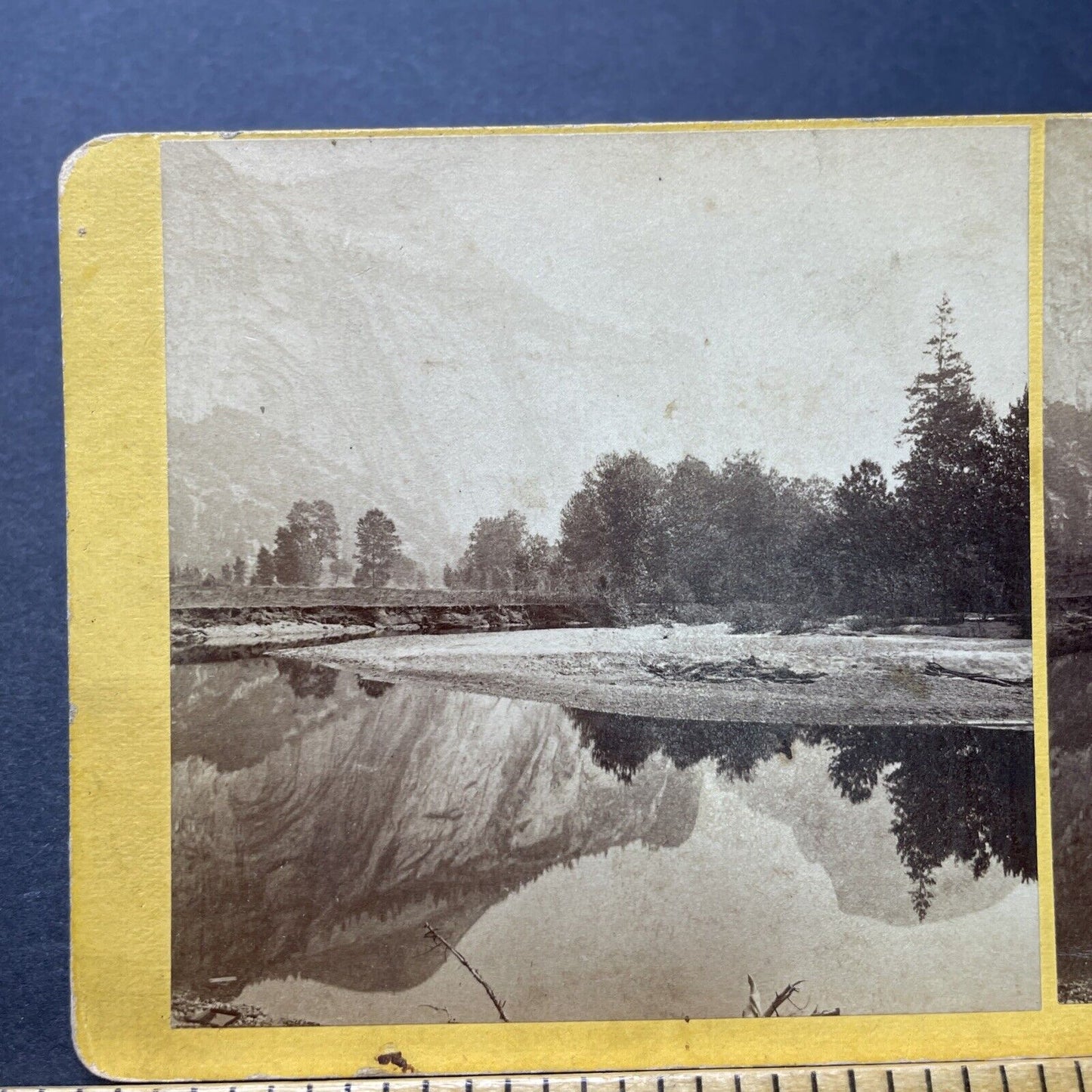 Antique 1870s North South Domes Yosemite California Stereoview Photo Card P2269