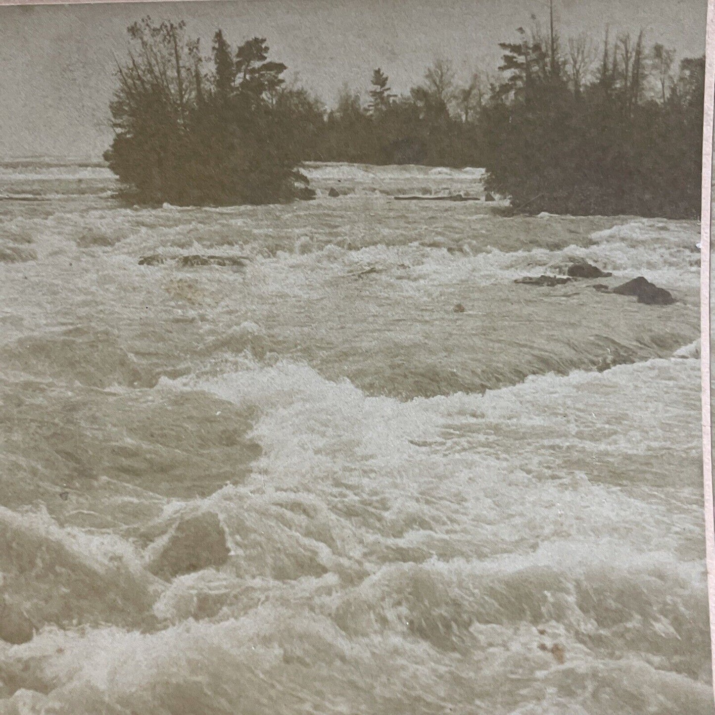 Antique 1893 Rapids At The Top Of Niagara Falls Stereoview Photo Card P1980-19