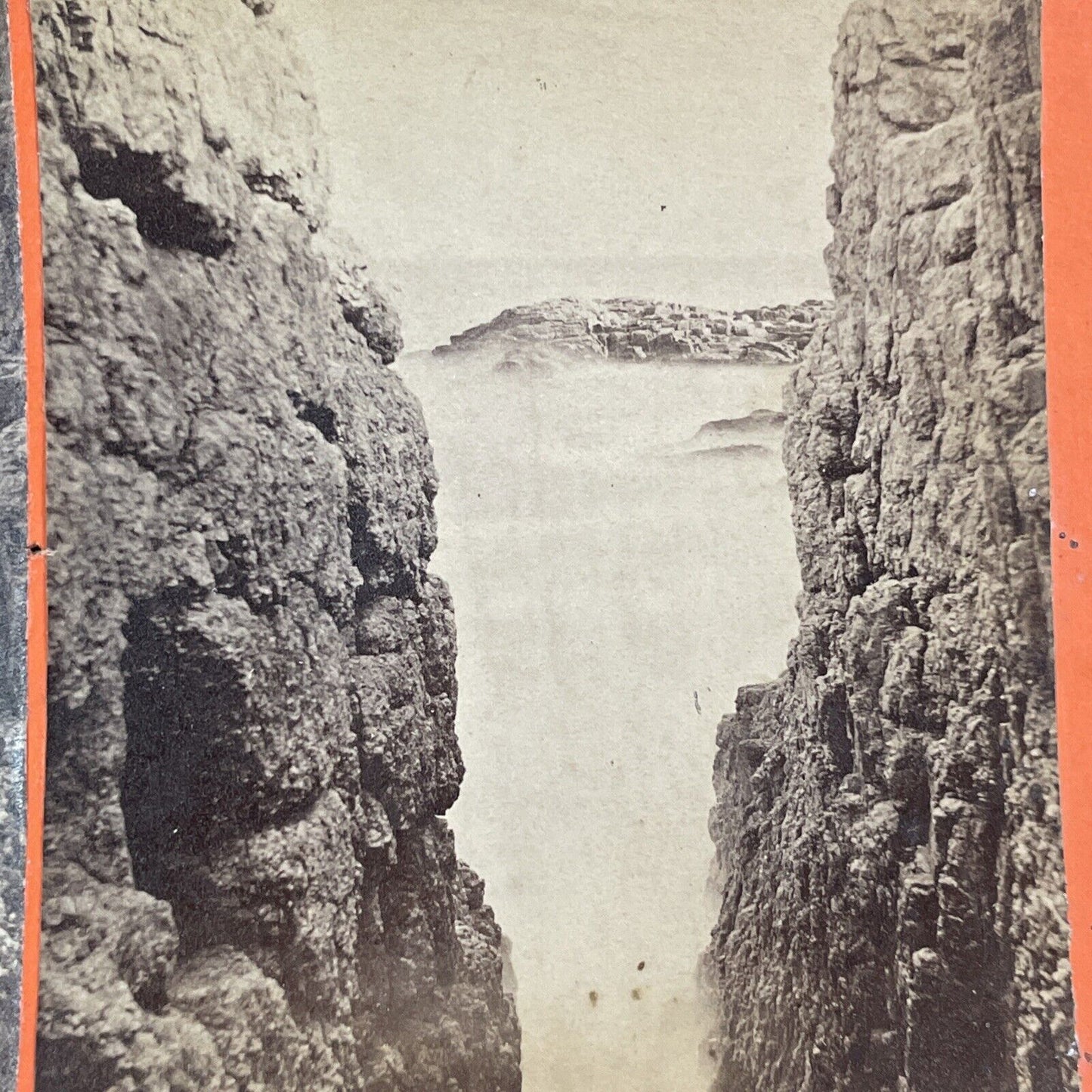 Cliffs in Newburyport Massachusetts Stereoview O.P. Havens Antique c1860s Y497