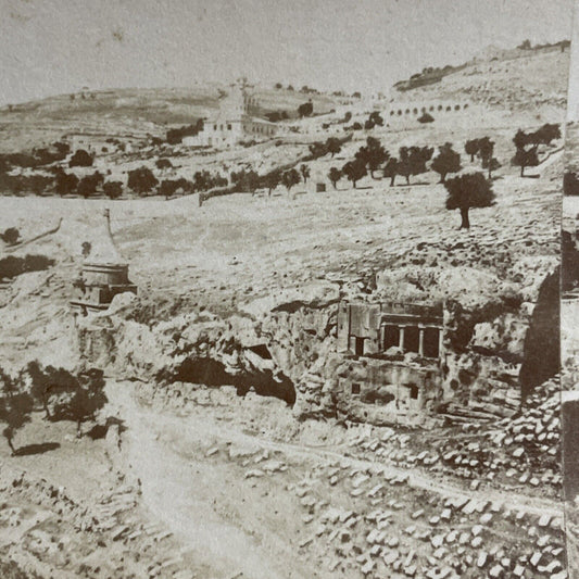Antique 1880s Valley Of Josaphat Israel Stereoview Photo Card P4615