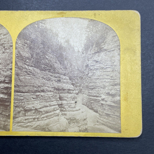 Antique 1870s Ausable Chasm Keeseville New York Stereoview Photo Card P1181