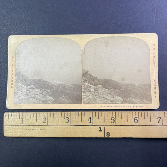 The Top of Jacob's Ladder Stereoview New Hampshire Antique c1880 Y534