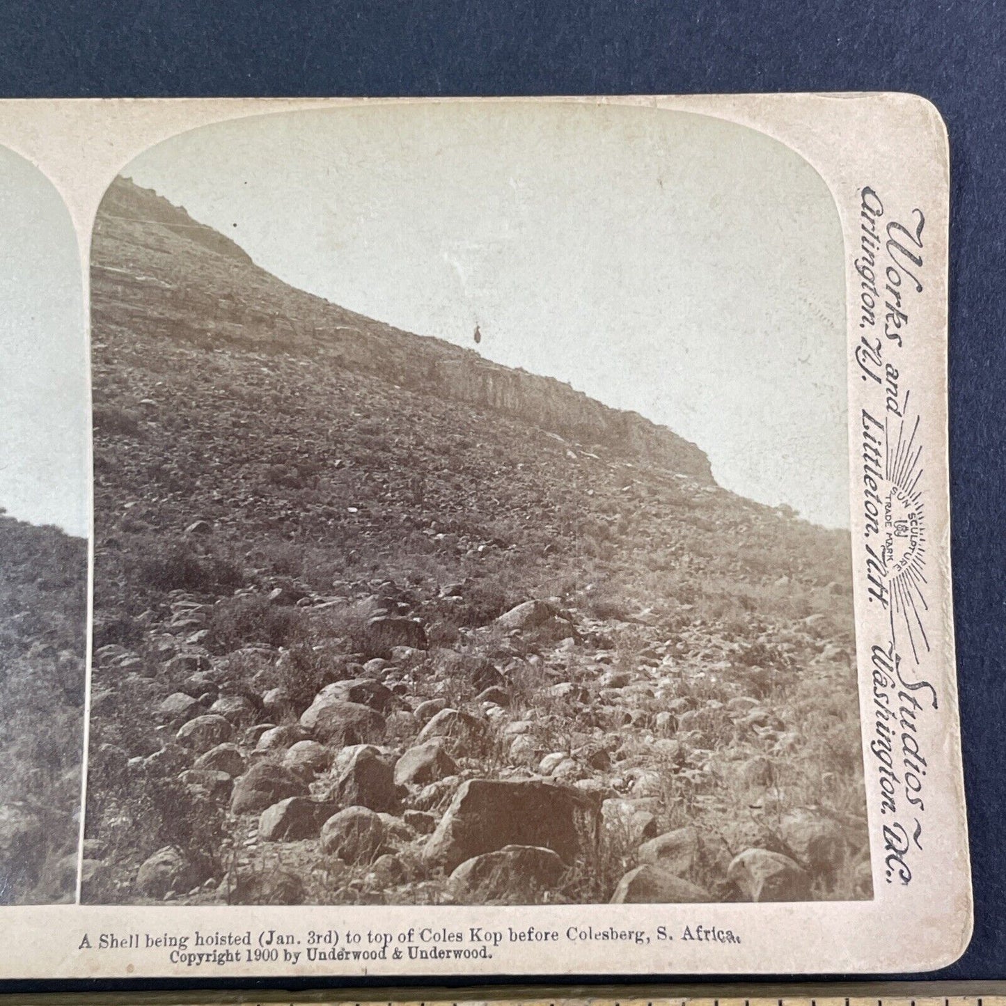 Munitions Shell in Colesberg South Africa Stereoview Boer War c1900 Y2860