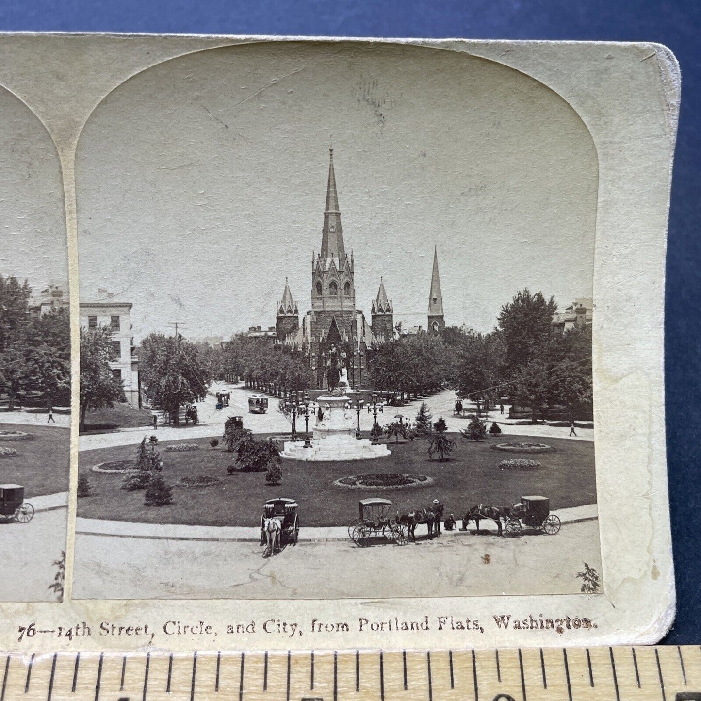 Antique 1870s Luther Place Memorial Church Washington Stereoview Photo Card 2489