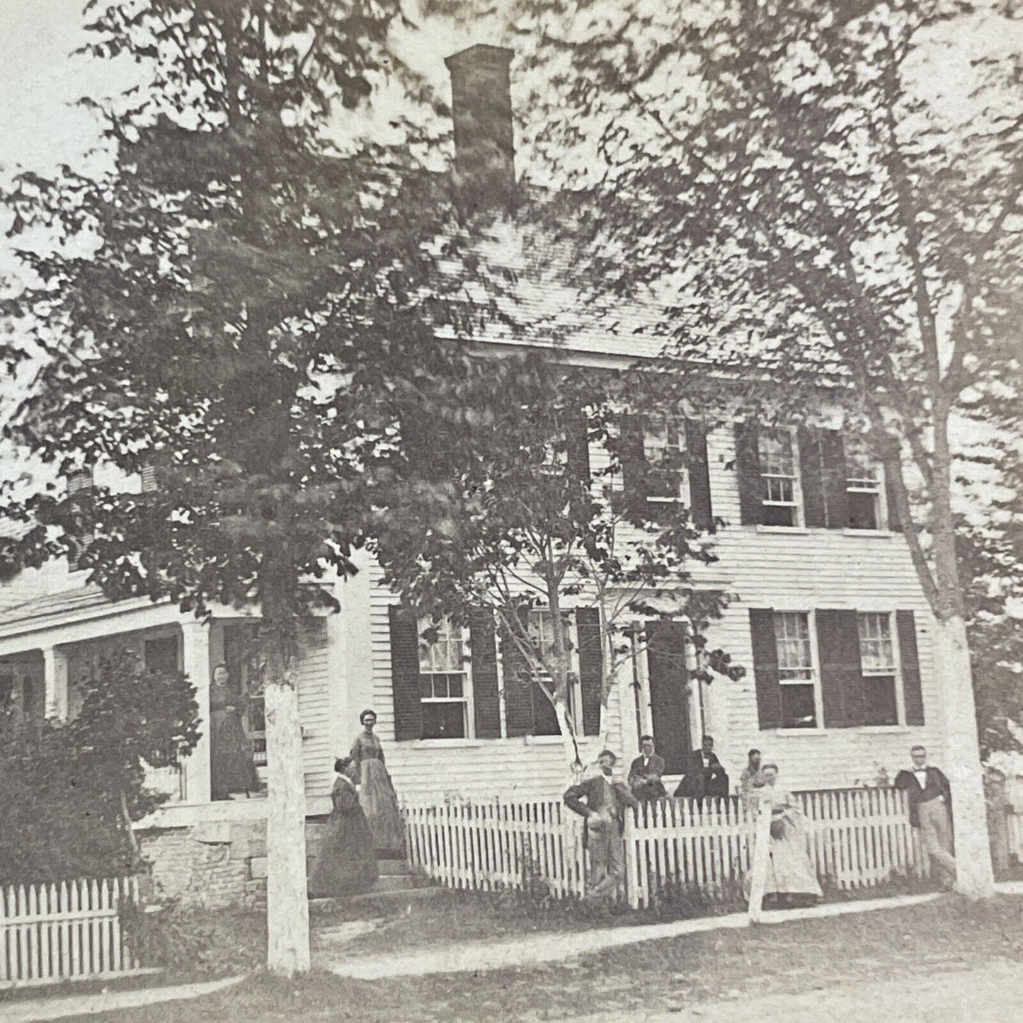 Mrs Charles Clark House Stereoview Portland Maine Antique c1869 X957