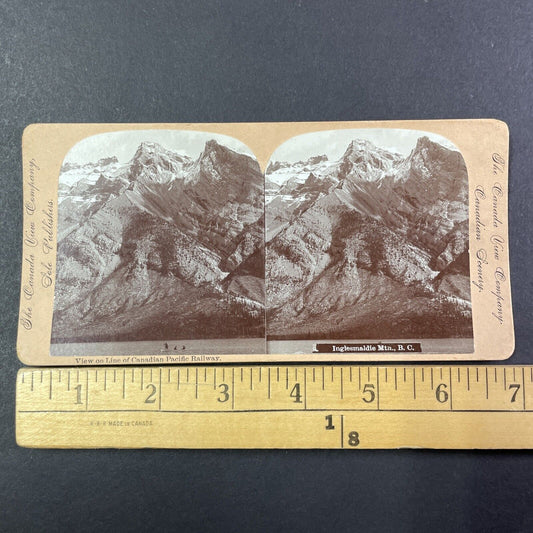 Mount Inglismaldie Alberta Canada Stereoview CPR Rail Views c1899 Y2101