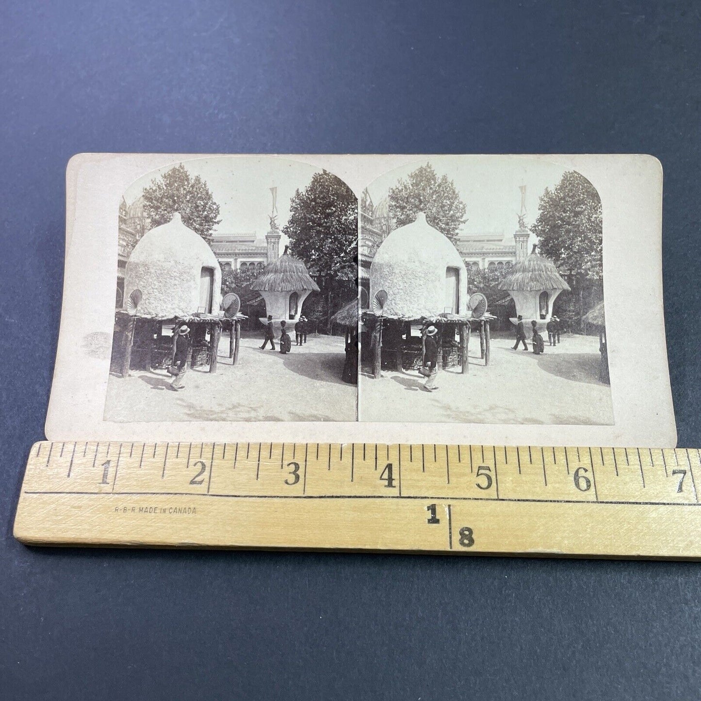 Antique 1889 Colonialism Exhibit Paris France Stereoview Photo Card P3829