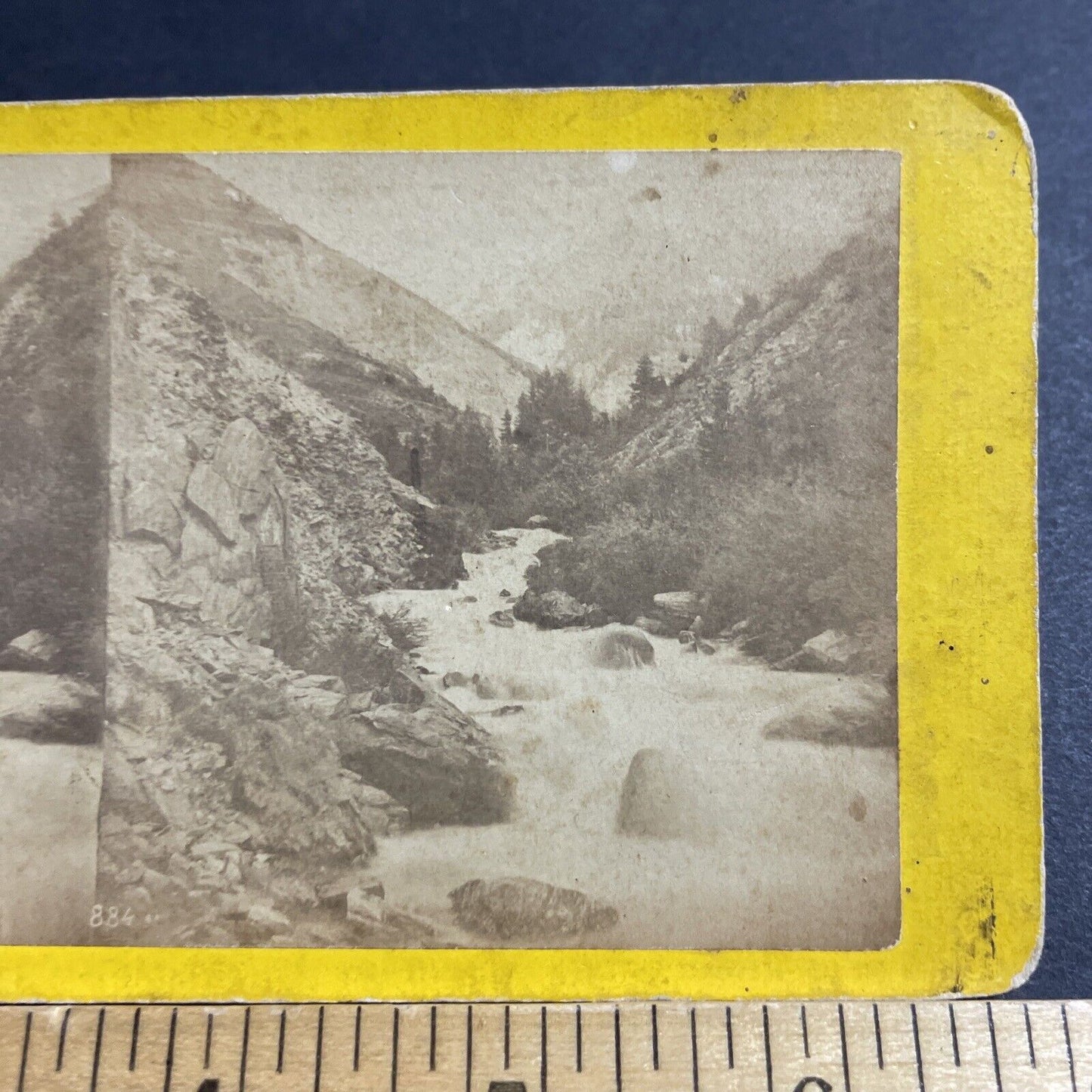 Antique 1870s St. Bernard Pass Valais Switzerland Stereoview Photo Card P5183