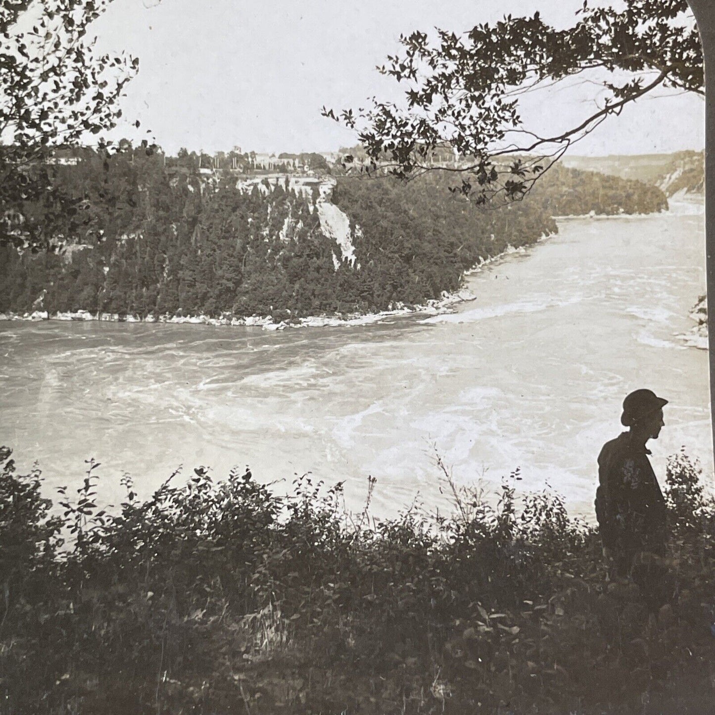 Niagara Falls Whirlpool before the Cable Car Stereoview H.C. White c1903 Y2852