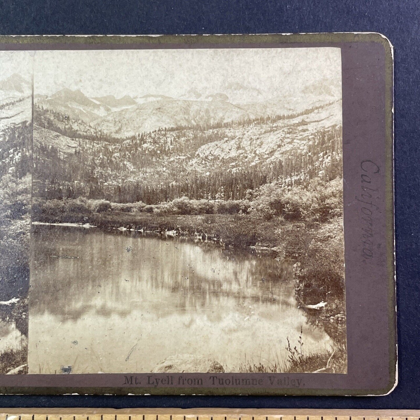 Mount Lyell Yosemite Tolumne California Stereoview Antique c1870s Y033