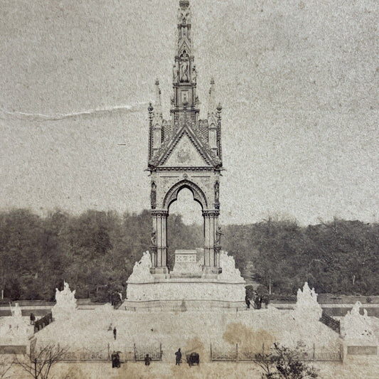 Antique 1870s The Albert Memorial London England Stereoview Photo Card P4036