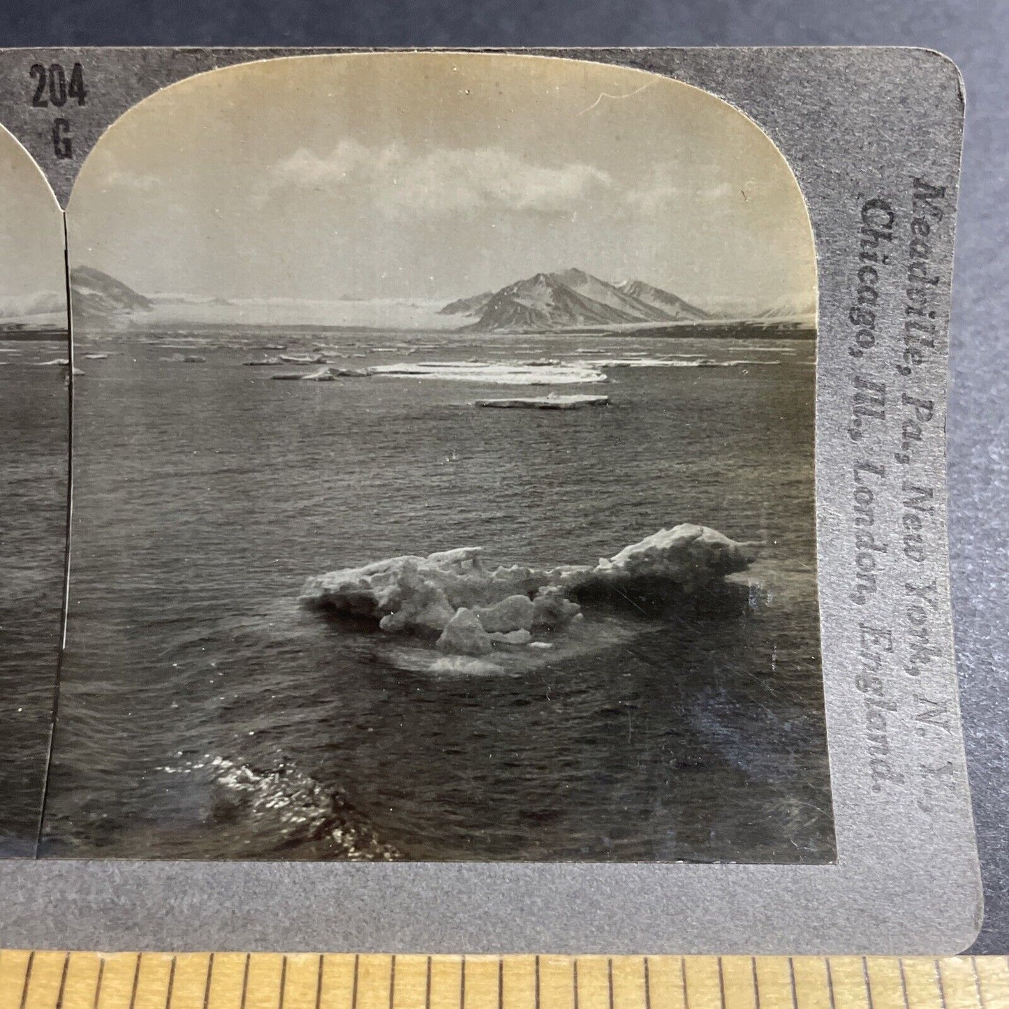 Antique 1920s Svalbard Norway Arctic Island View Stereoview Photo Card P5168