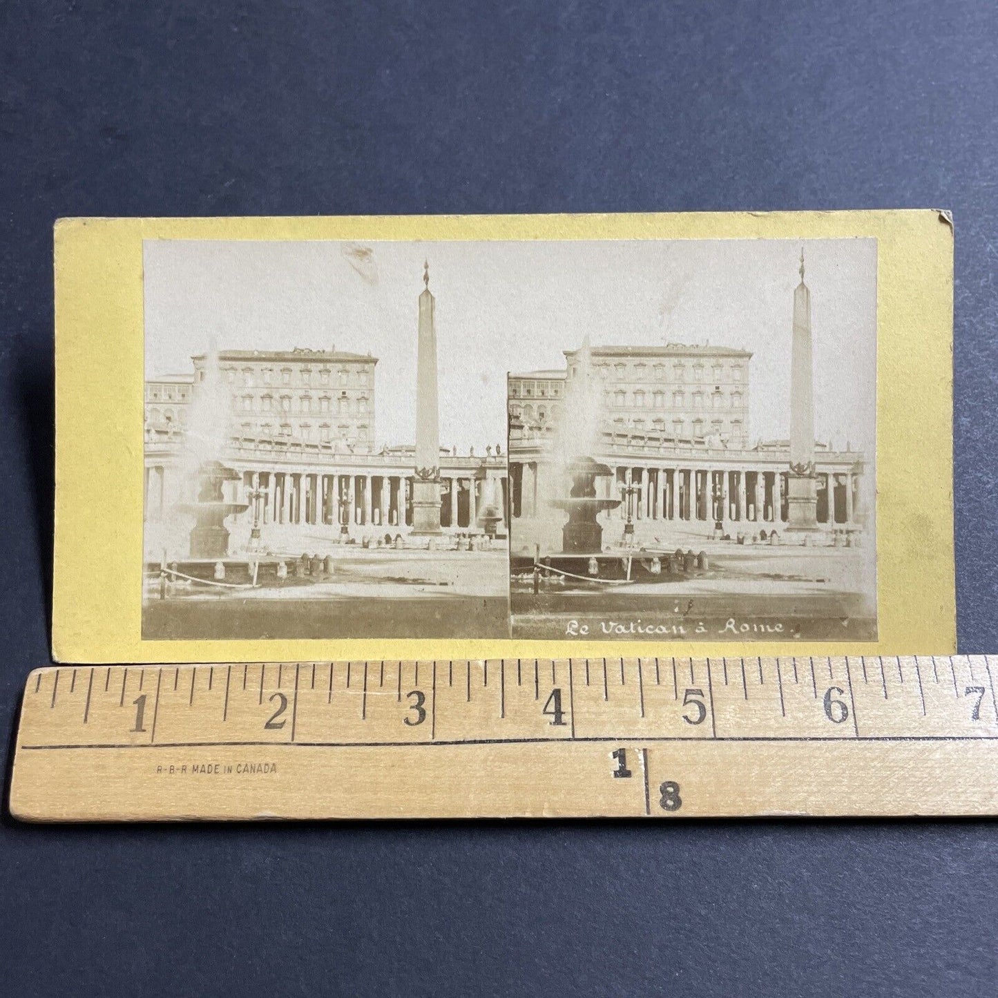 Antique 1870s The Vatican In Rome Italy Stereoview Photo Card P5121