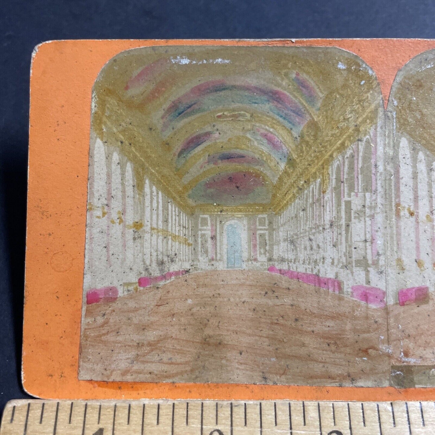 Antique 1850s Hall Of Mirrors Palace Of Versailles Stereoview Photo Card P5187