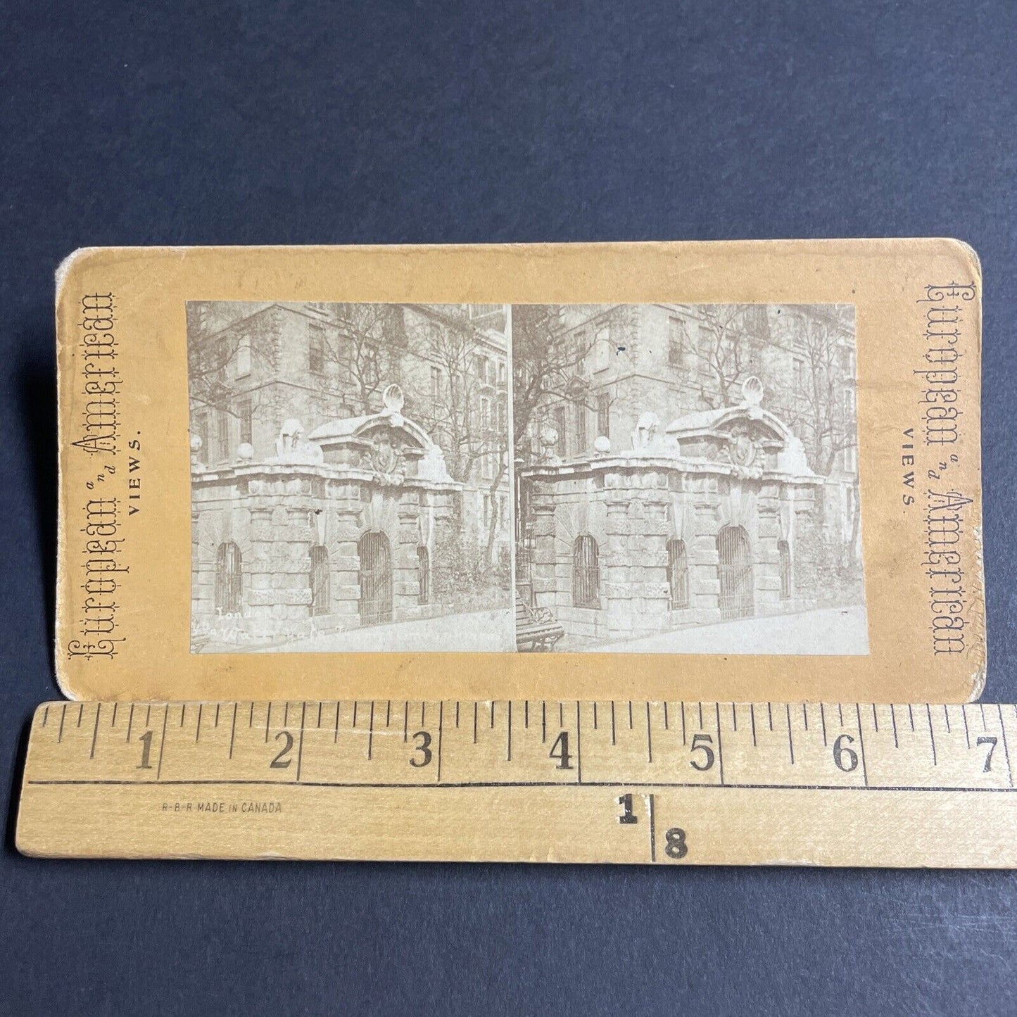 Antique 1870s York Watergate Stone Gate England Stereoview Photo Card P4571