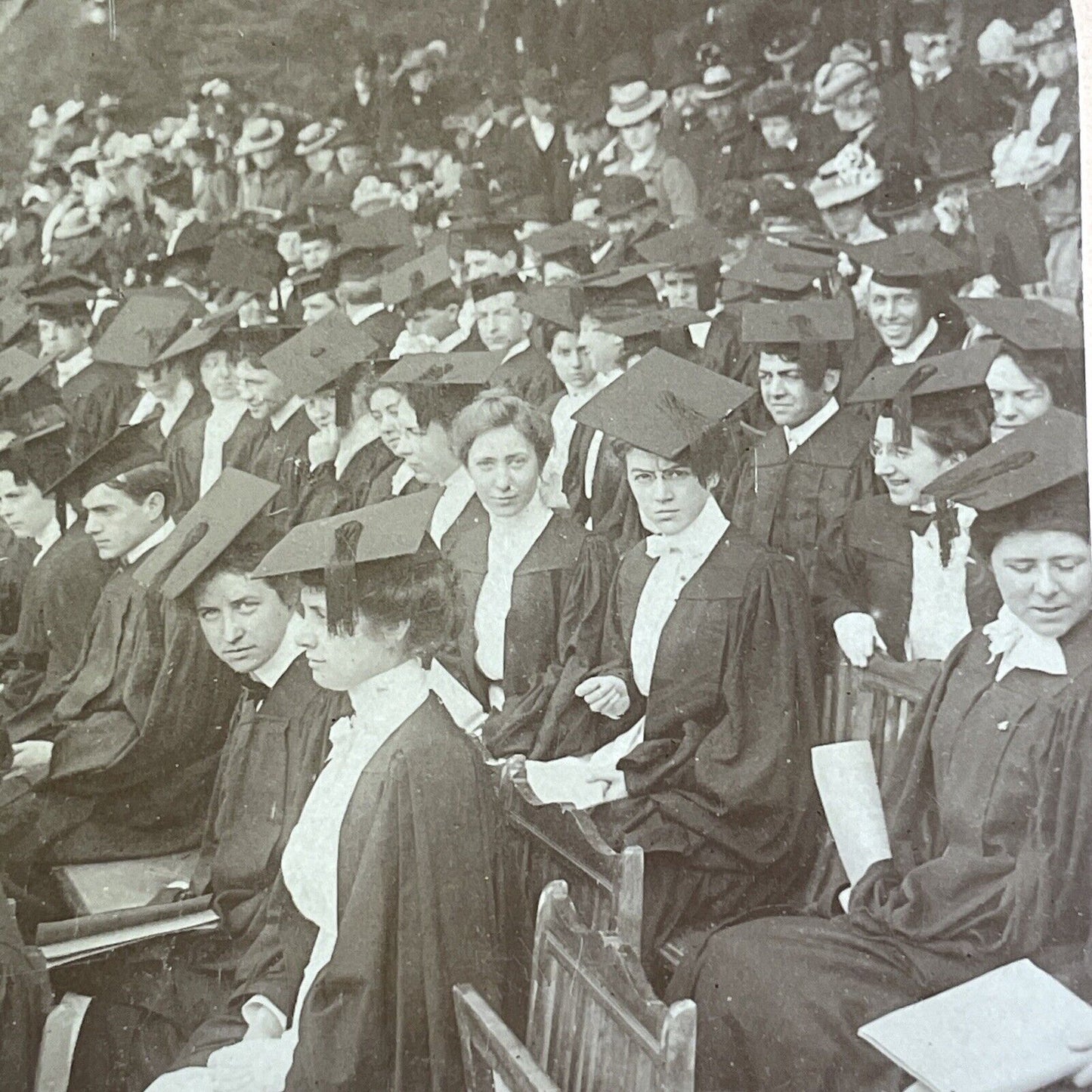 UC Berkeley Graduation Day Female Students Stereoview Antique c1901 X3265