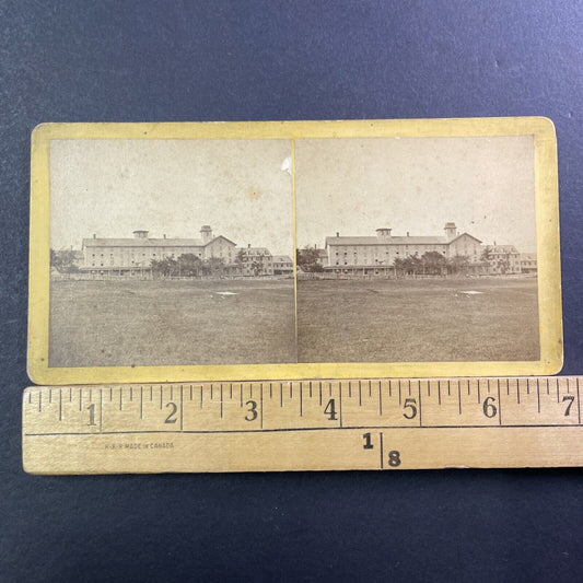 Old Orchard Beach House Hotel Stereoview Maine AP Munger Antique c1870 X998