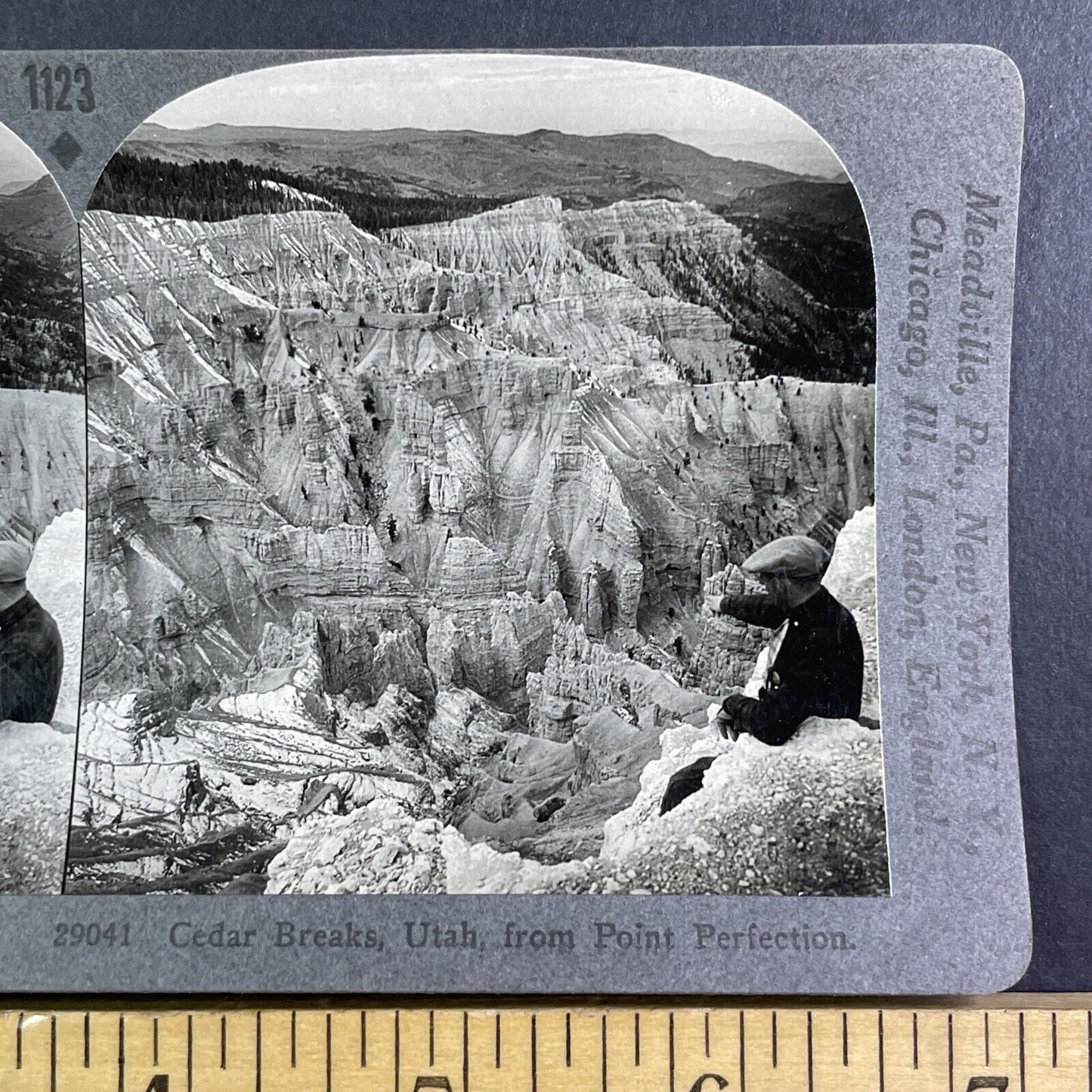 Cedar Breaks Park Utah Stereoview from Perfection Point Antique c1910s Y1192