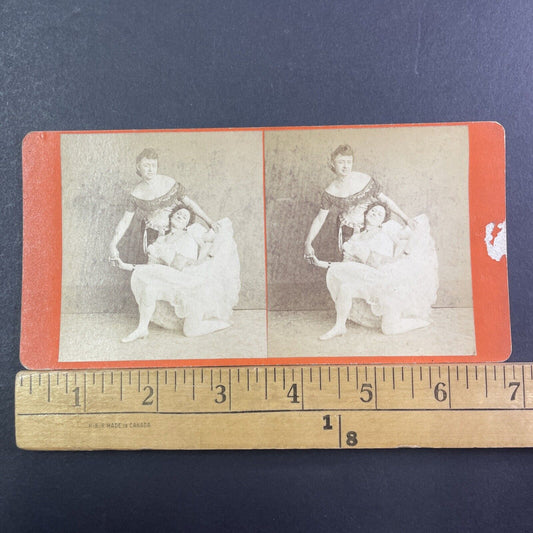 Actresses From Pan, Pan! C'est la Fortune! French Comedy Stereoview c1870s X2601