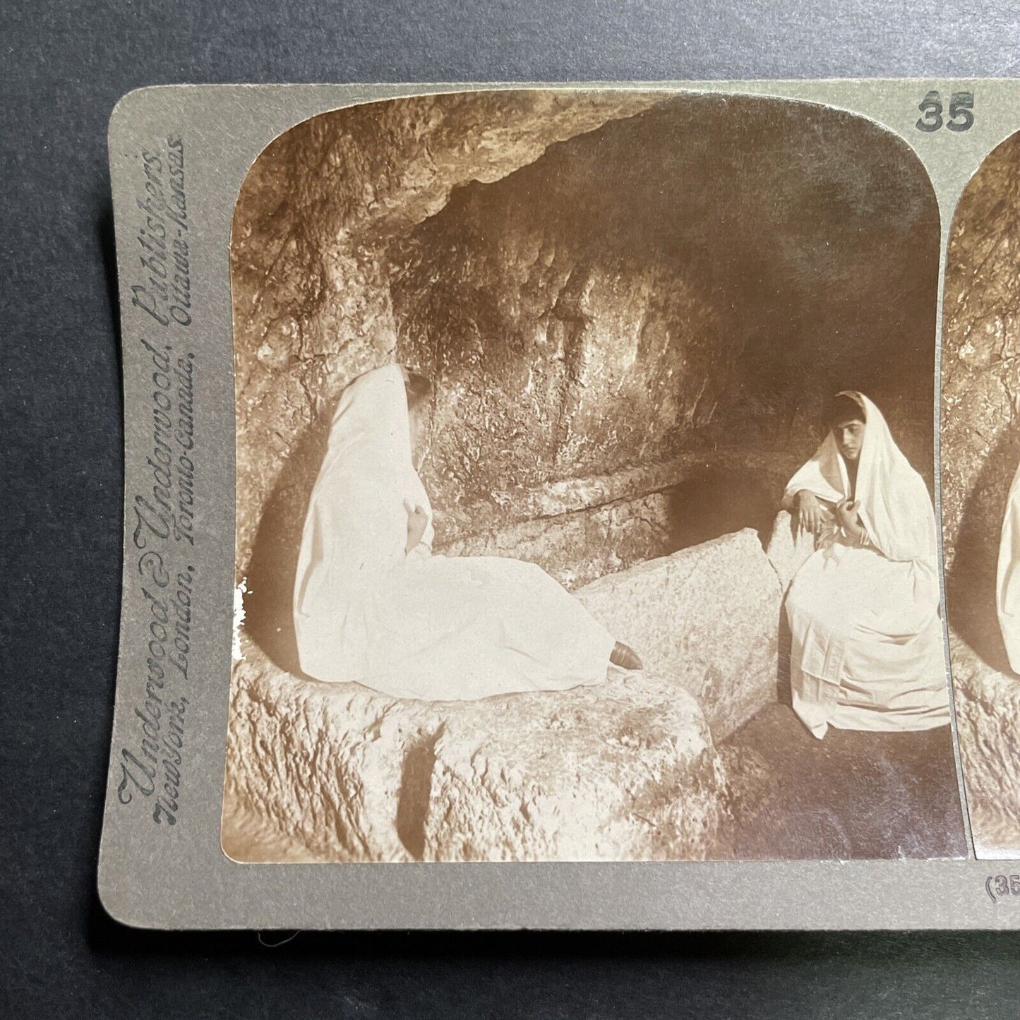 Antique 1901 The Tomb Of Christ Jerusalem Israel Stereoview Photo Card P1326