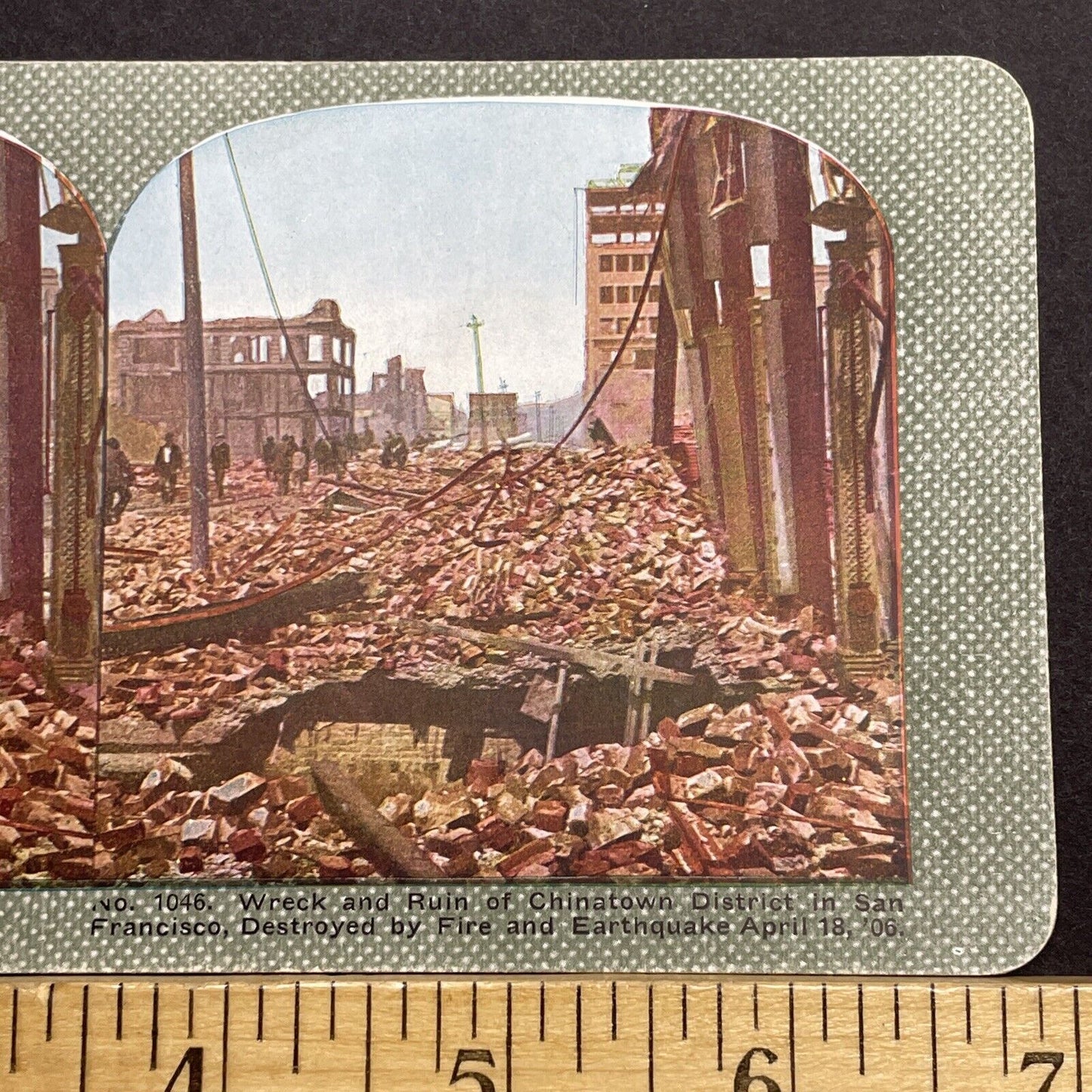 Antique 1910s San Francisco Earthquake Chinatown Stereoview Photo Card 2300-45