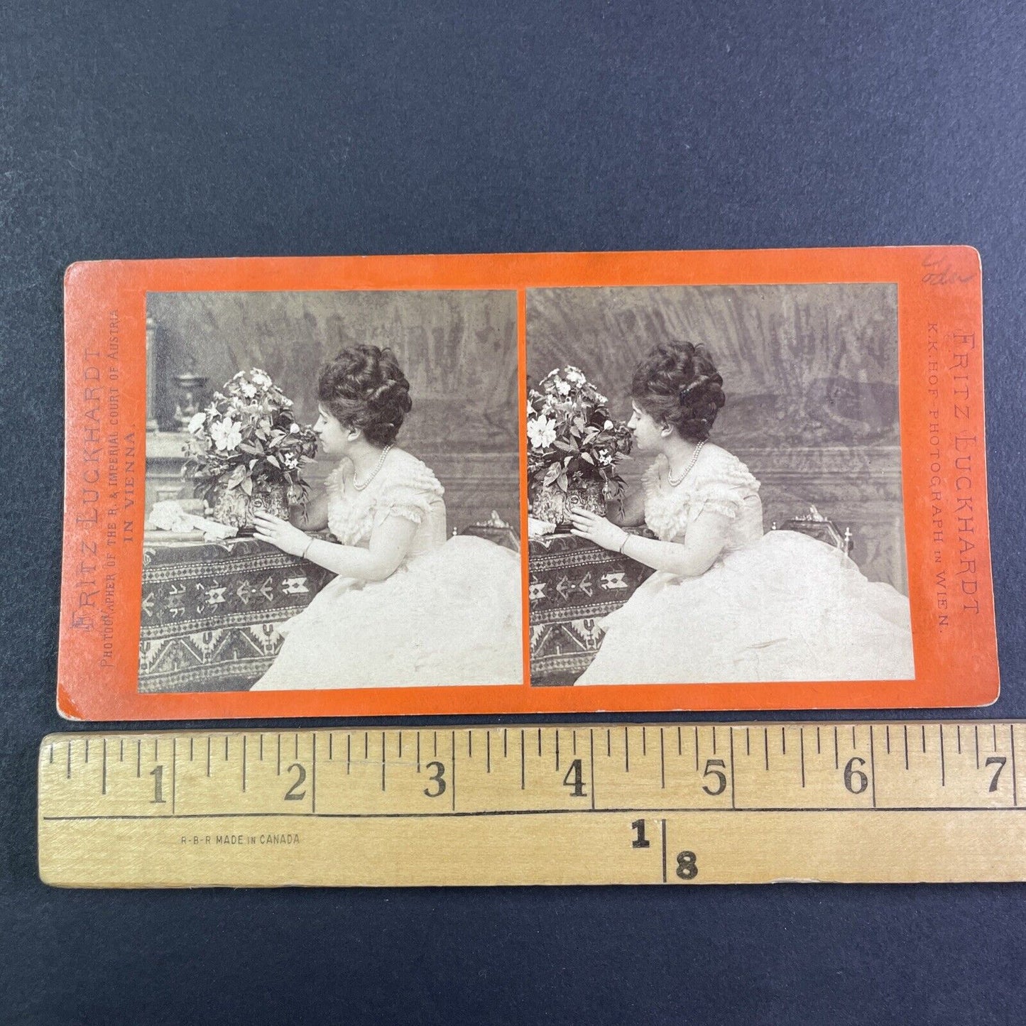 Rosa Frauenthal Actress Stereoview Fritz Luckhardt Antique c1870s Y2260