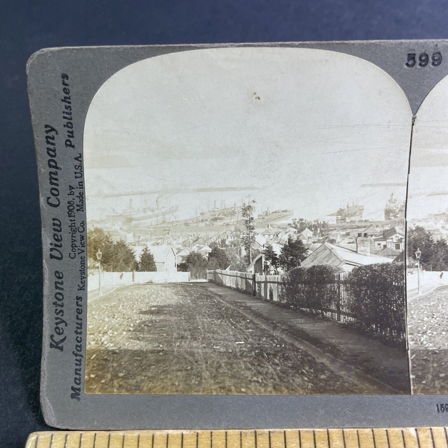 Antique 1908 City Of Christchurch New Zealand Stereoview Photo Card P2197