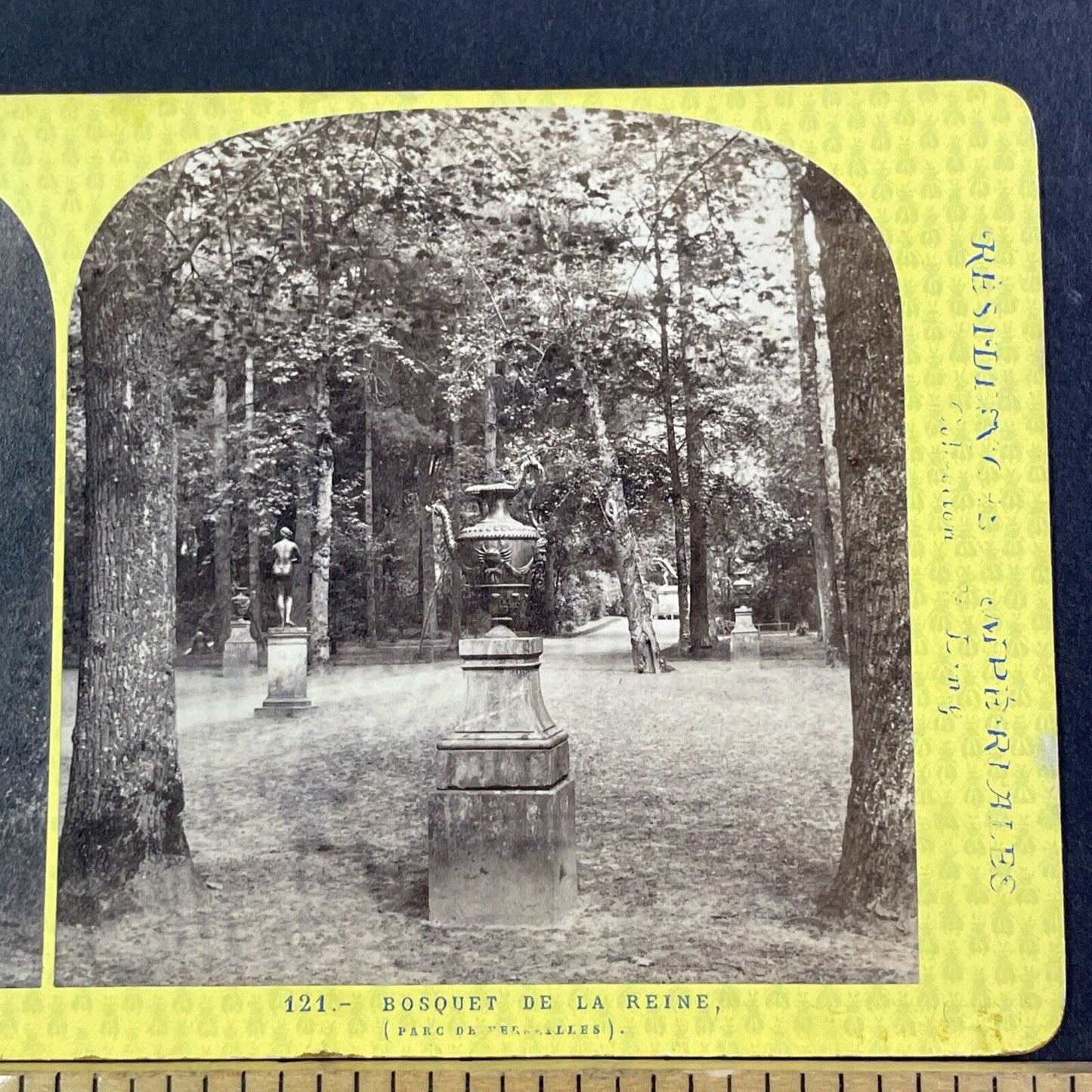 The Queen's Grove Palace Of Versailles Stereoview France Antique c1870- X3553