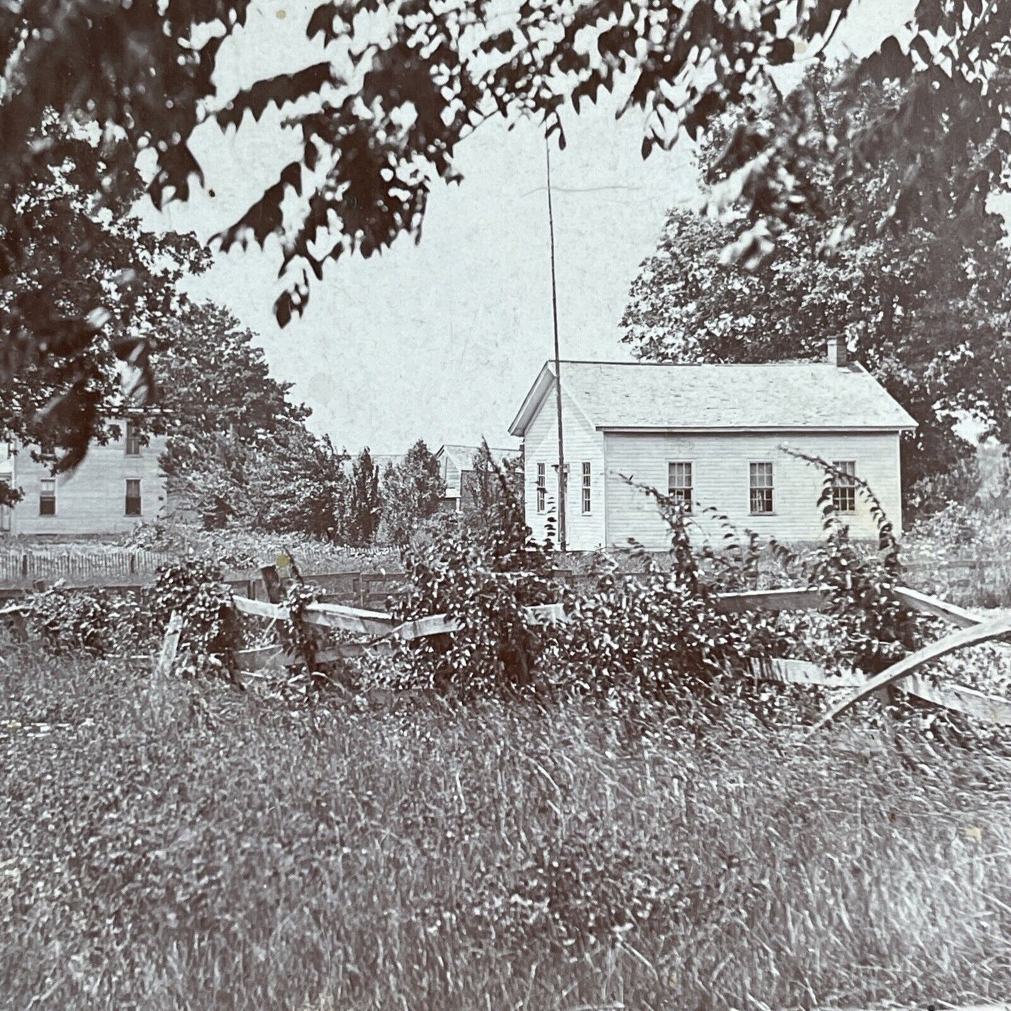 First School Unionville New York Stereoview Hilton Parma NY Antique c1865 X3872