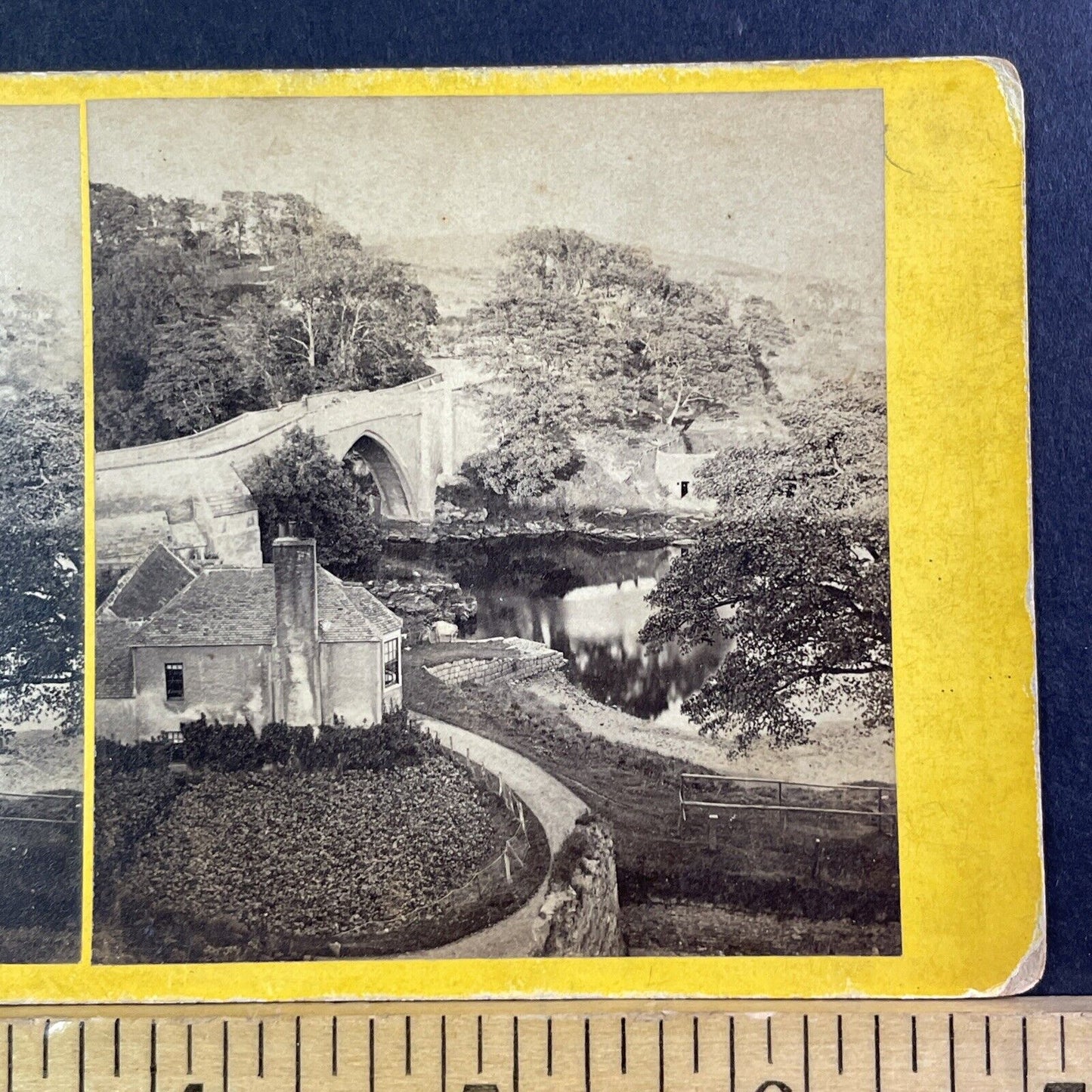 Brig O' Balgownie Aberdeen Scotland Stereoview GW Wilson Antique c1860 X3769