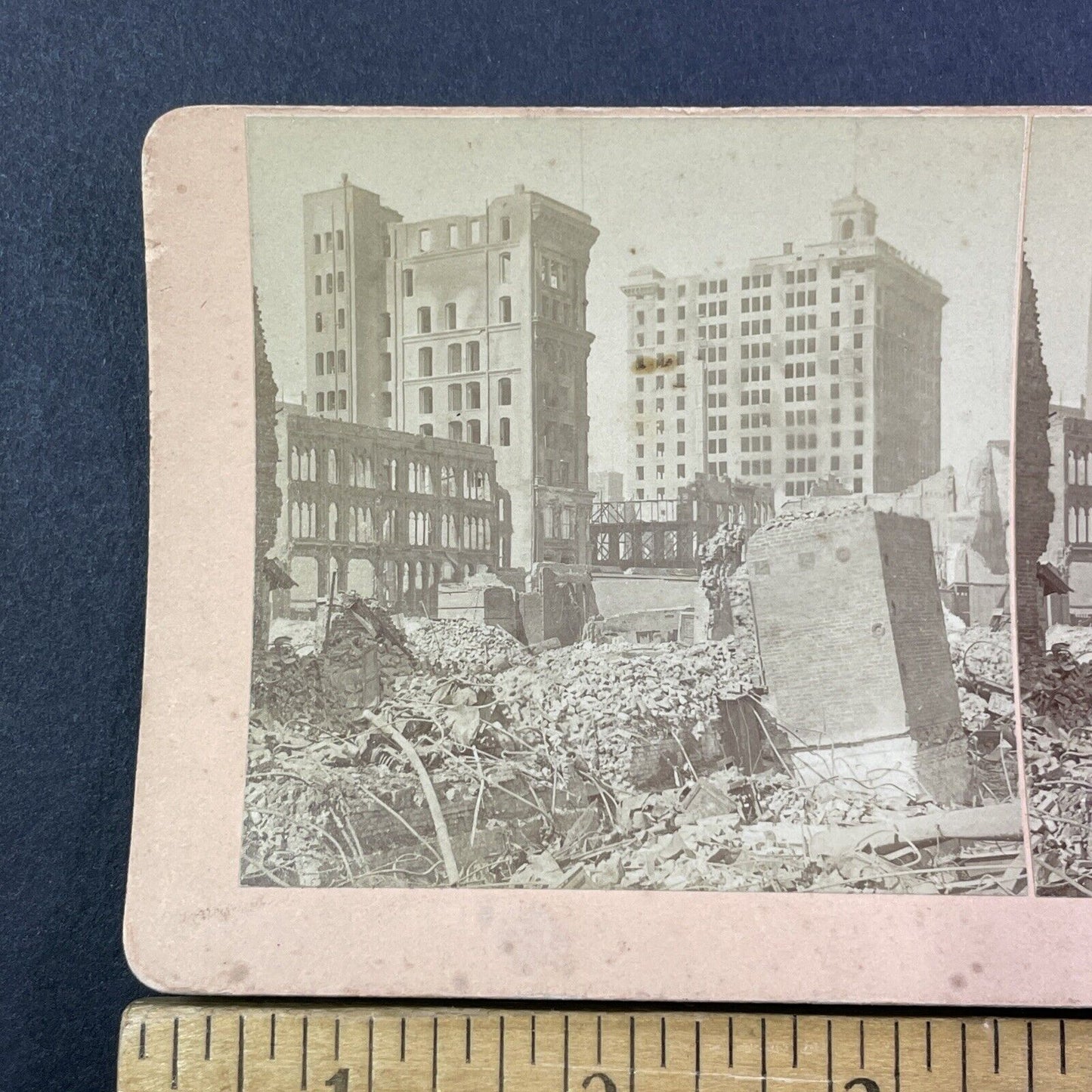 San Francisco Earthquake California St Stereoview Photo Card Antique 1906 X814