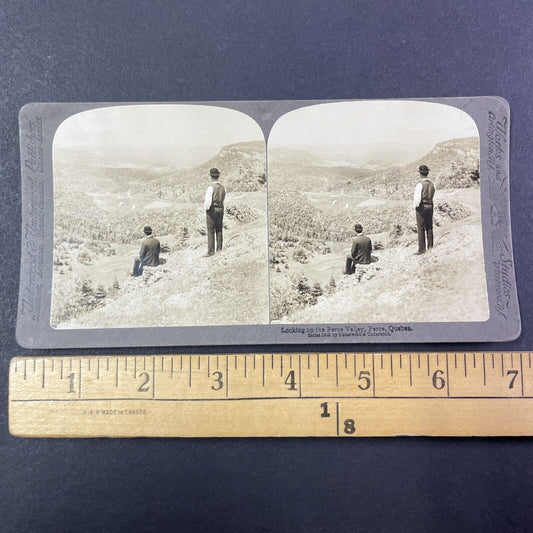 Perce Percé Quebec Canada Stereoview Valley View Antique c1902 Y1771