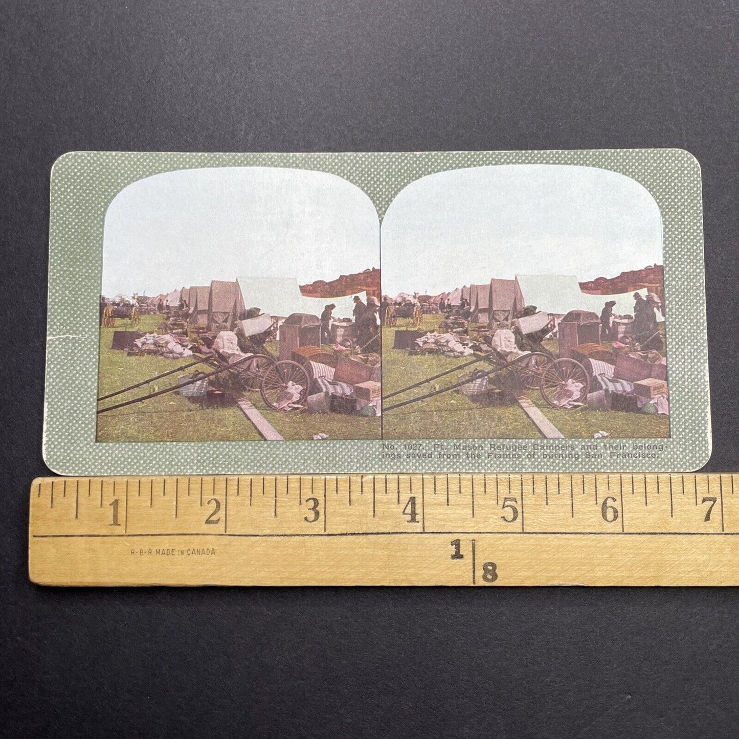 Antique 1910s San Francisco Earthquake Homeless Stereoview Photo Card 2300-28