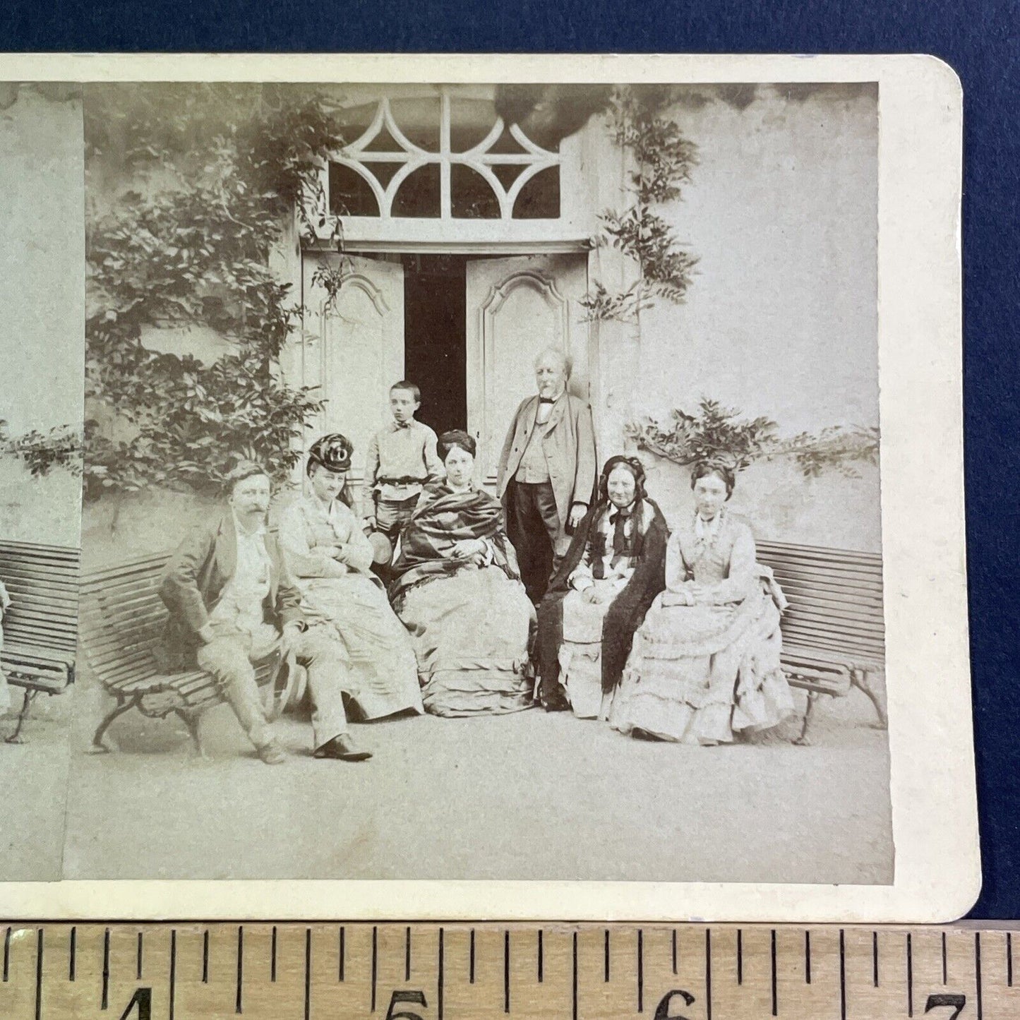 Family Of Count Maxence de Grassin Stereoview France Antique c1876 X2483