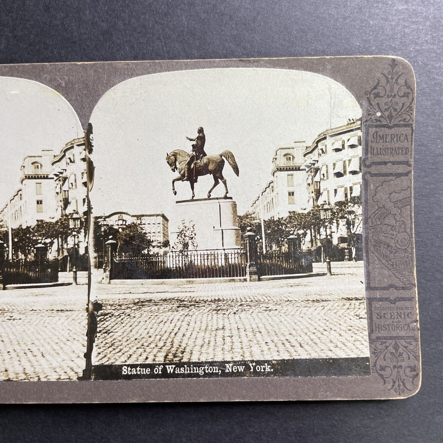 Antique 1890s Union Square Manhattan New York Stereoview Photo Card P1548