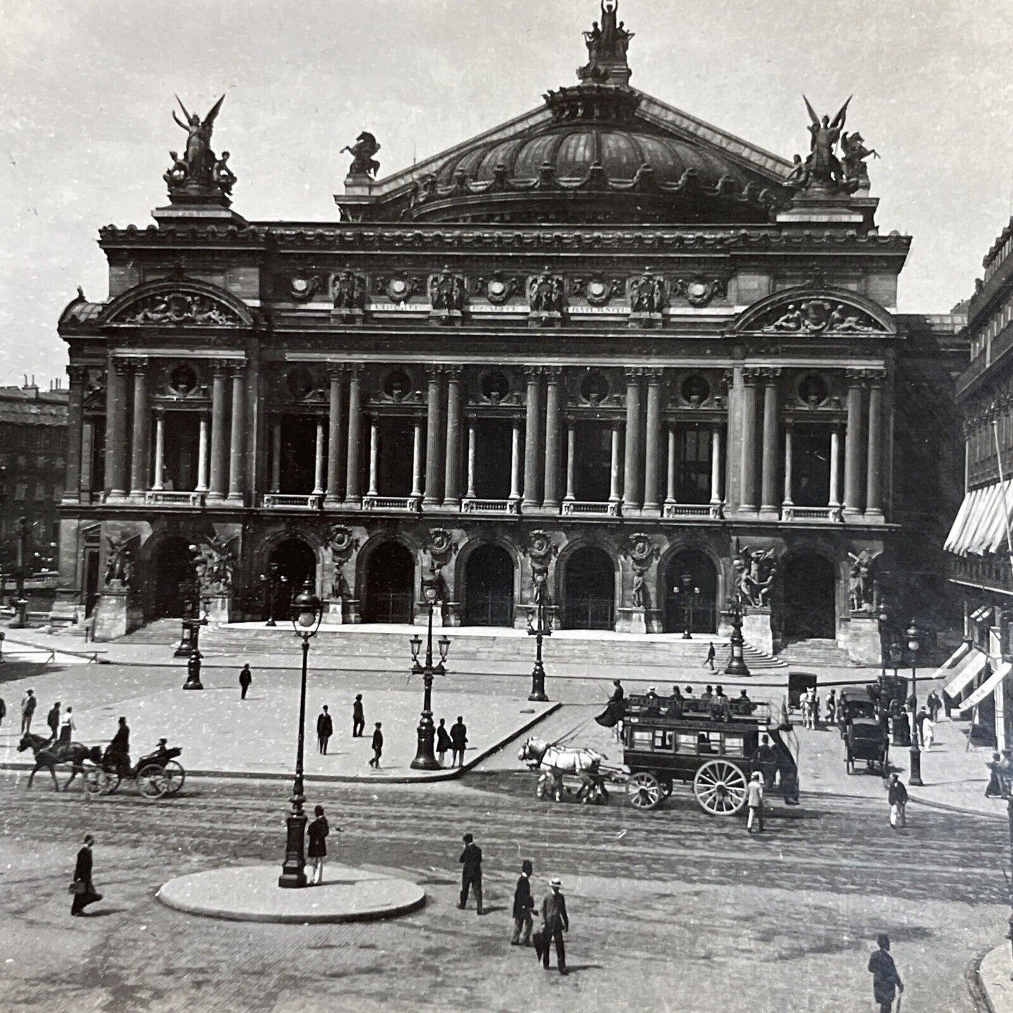 Antique 1895 The Grand Opera In Paris France Stereoview Photo Card P5145