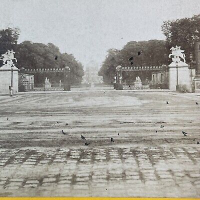 Tuilieres Palace Entrance and Gates Paris France Stereoview Antique c1870 X4244