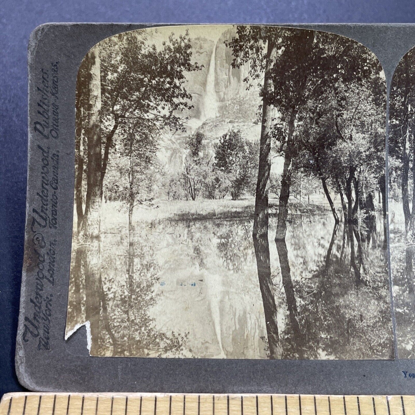 Antique 1902 Yosemite Falls California Stereoview Photo Card P3583