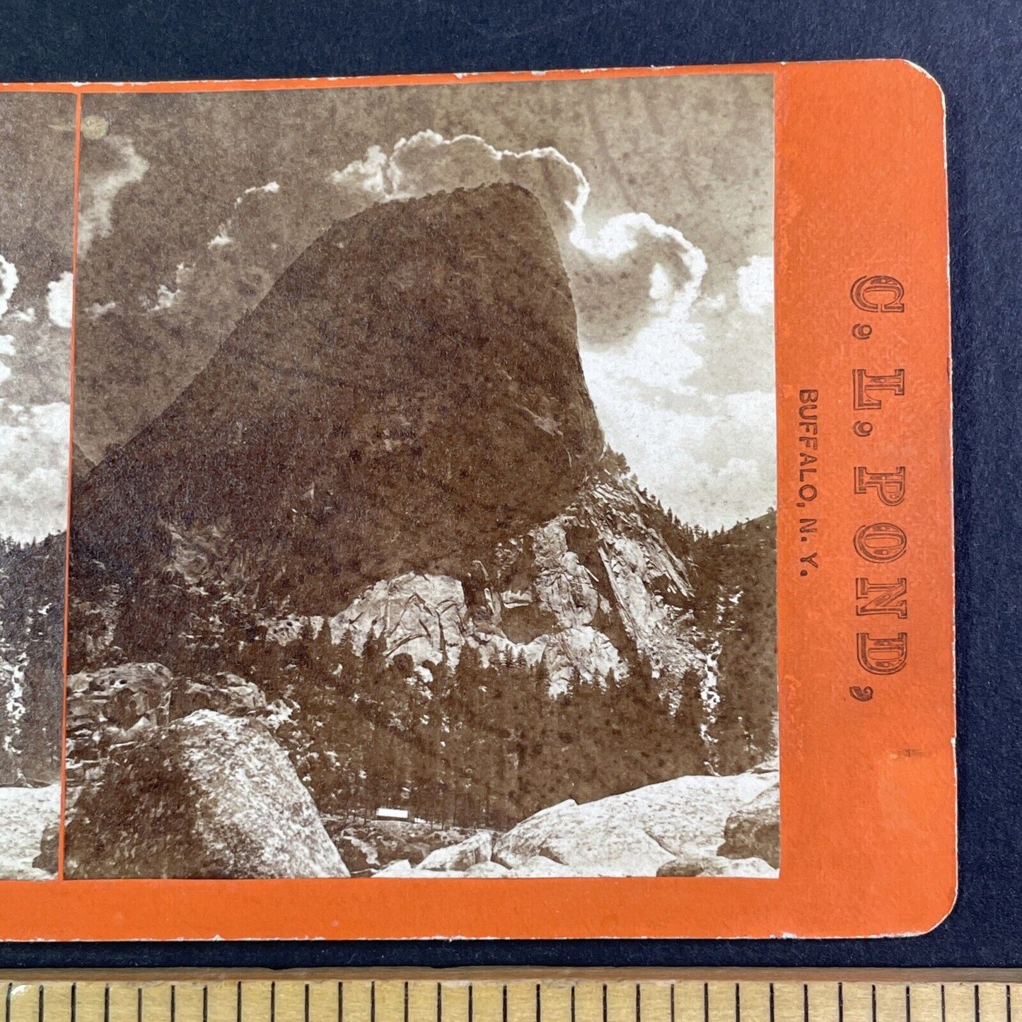 Cap of Liberty Yo Semite Yosemite California Stereoview C.L. Pond c1870 Y2614