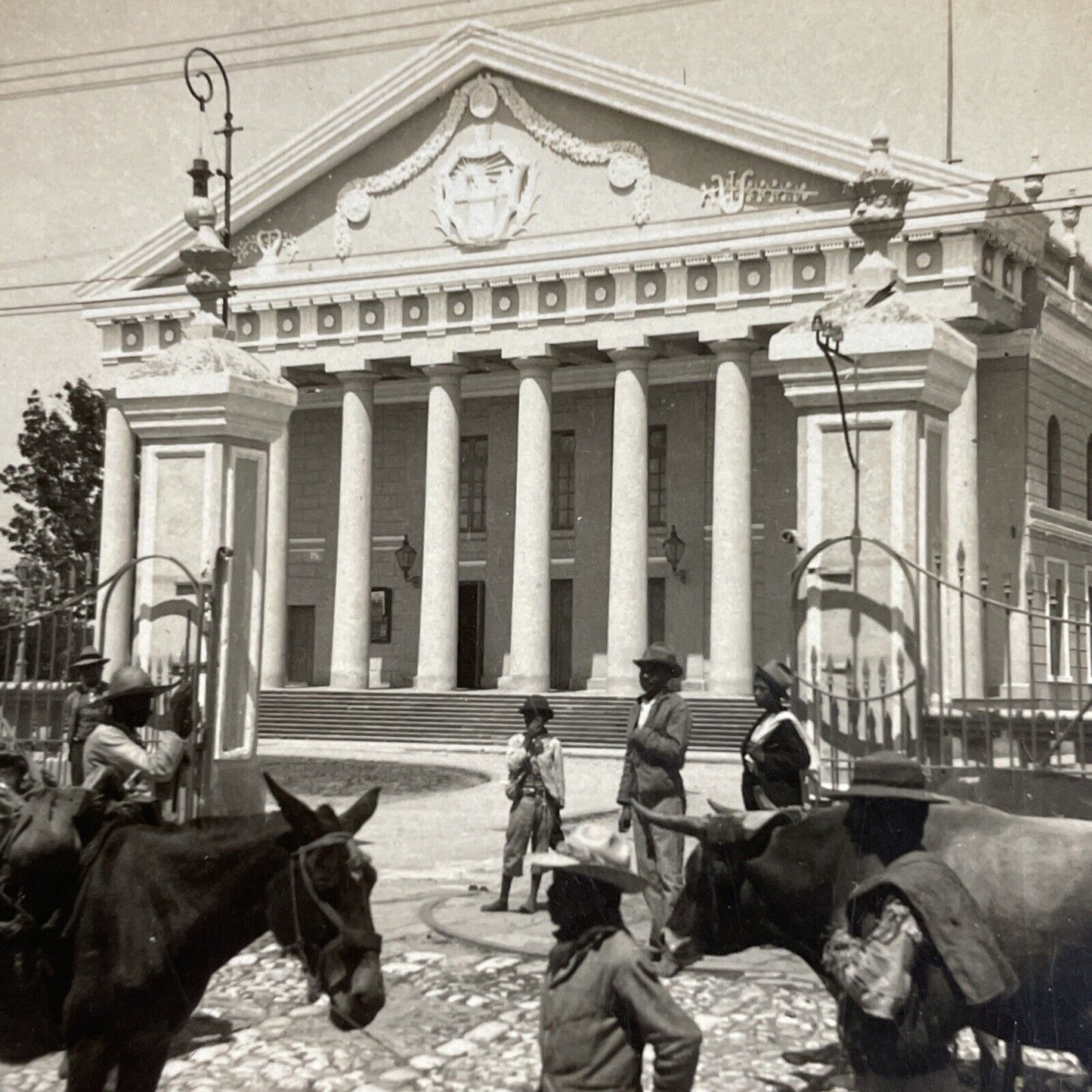 Antique 1910s Guatemala City National Theater Stereoview Photo Card P4469