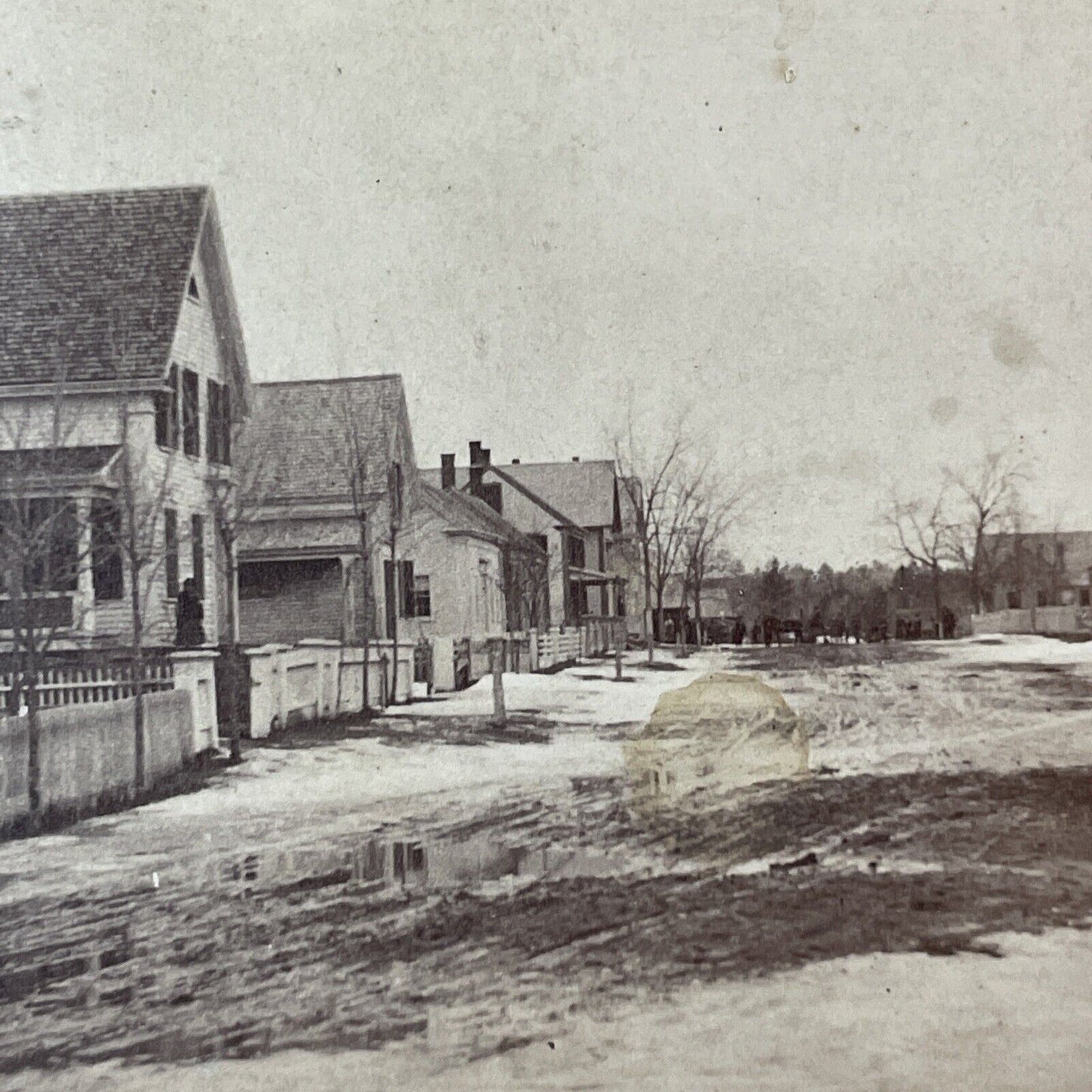 Newton New Hampshire Stereoview Main Street View Photo Card Antique c1869 X891