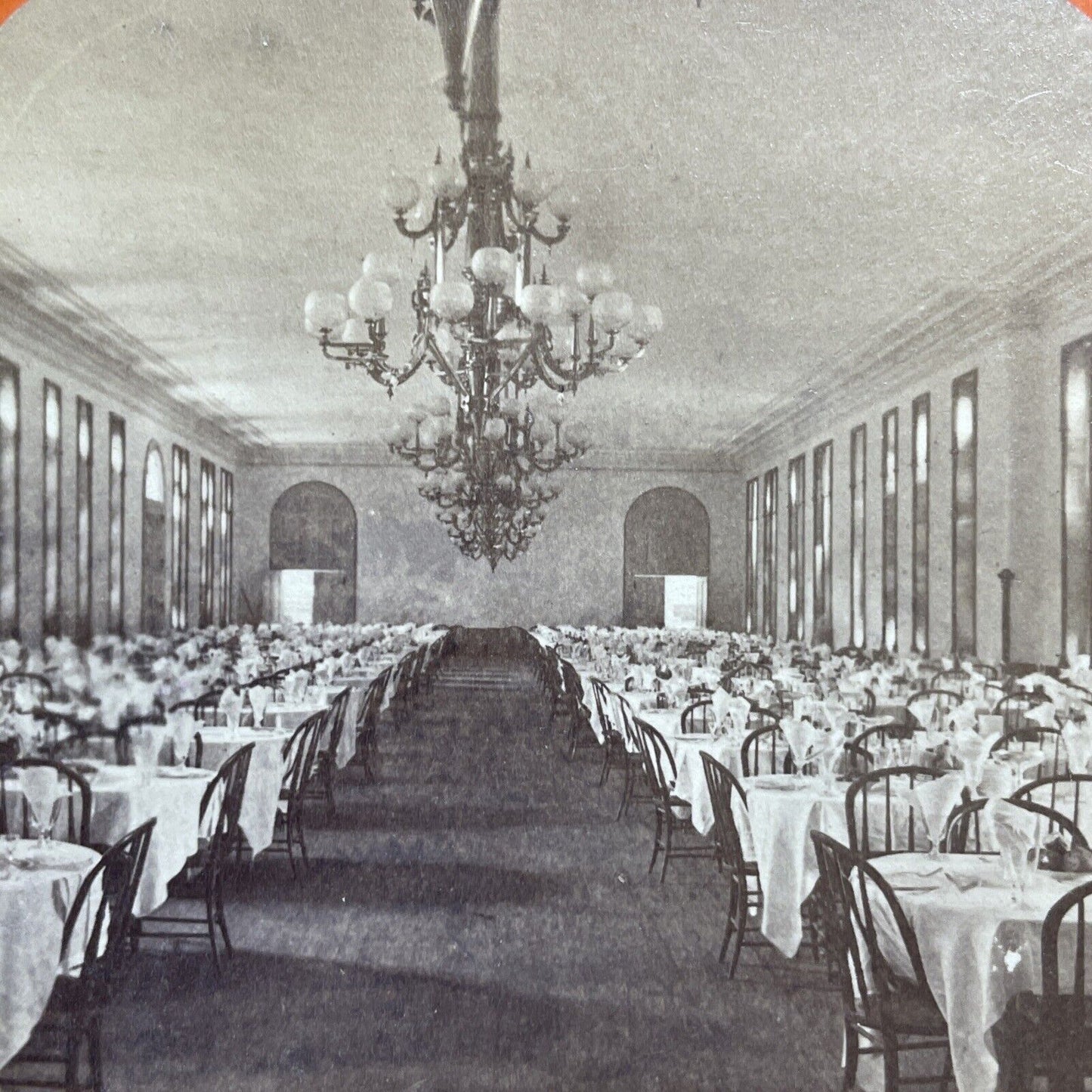 Antique 1870s The US Hotel Saratoga Springs New York Stereoview Photo Card V496