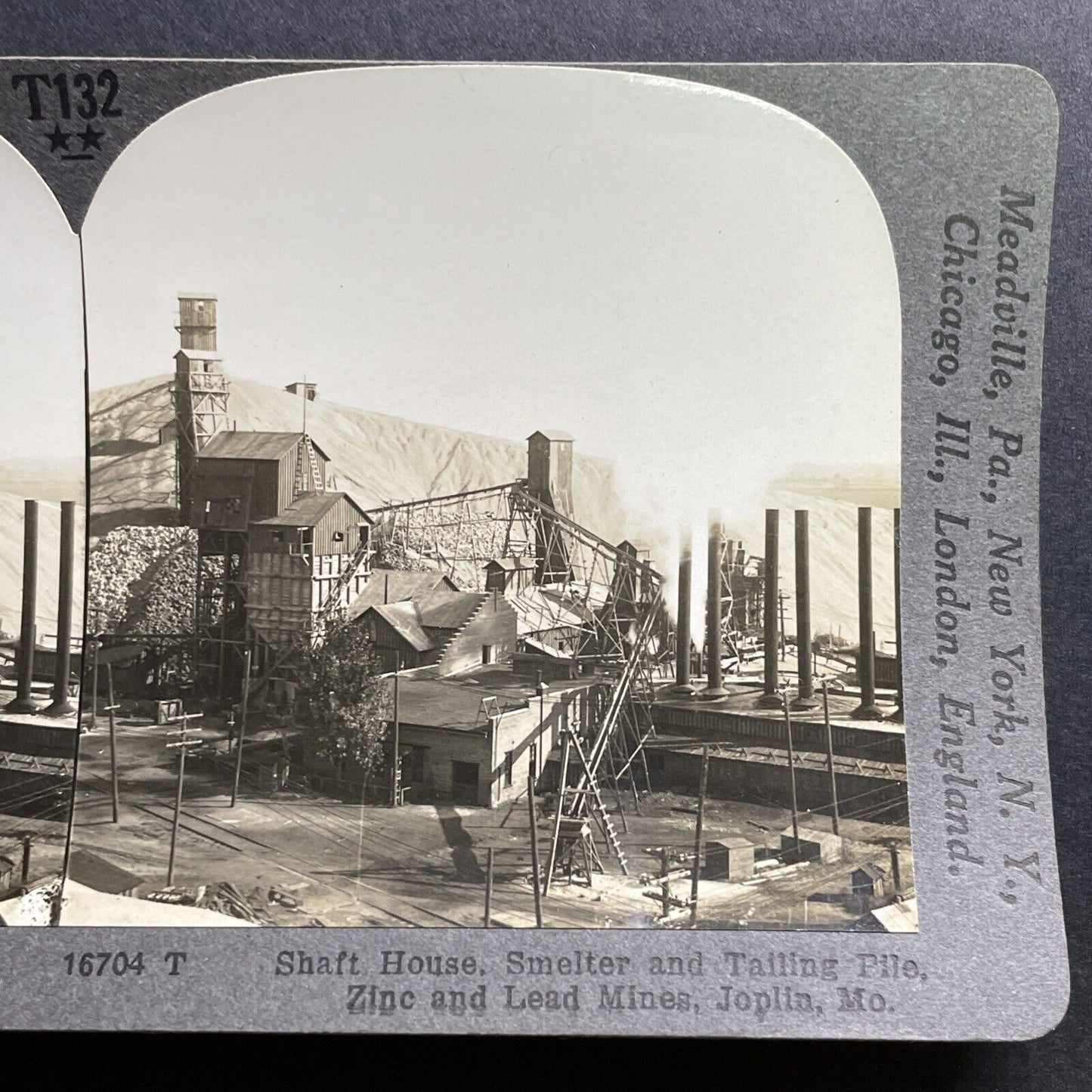 Antique 1898 Lead And Zinc Mining In Joplin Missouri Smelter Photo Card P010