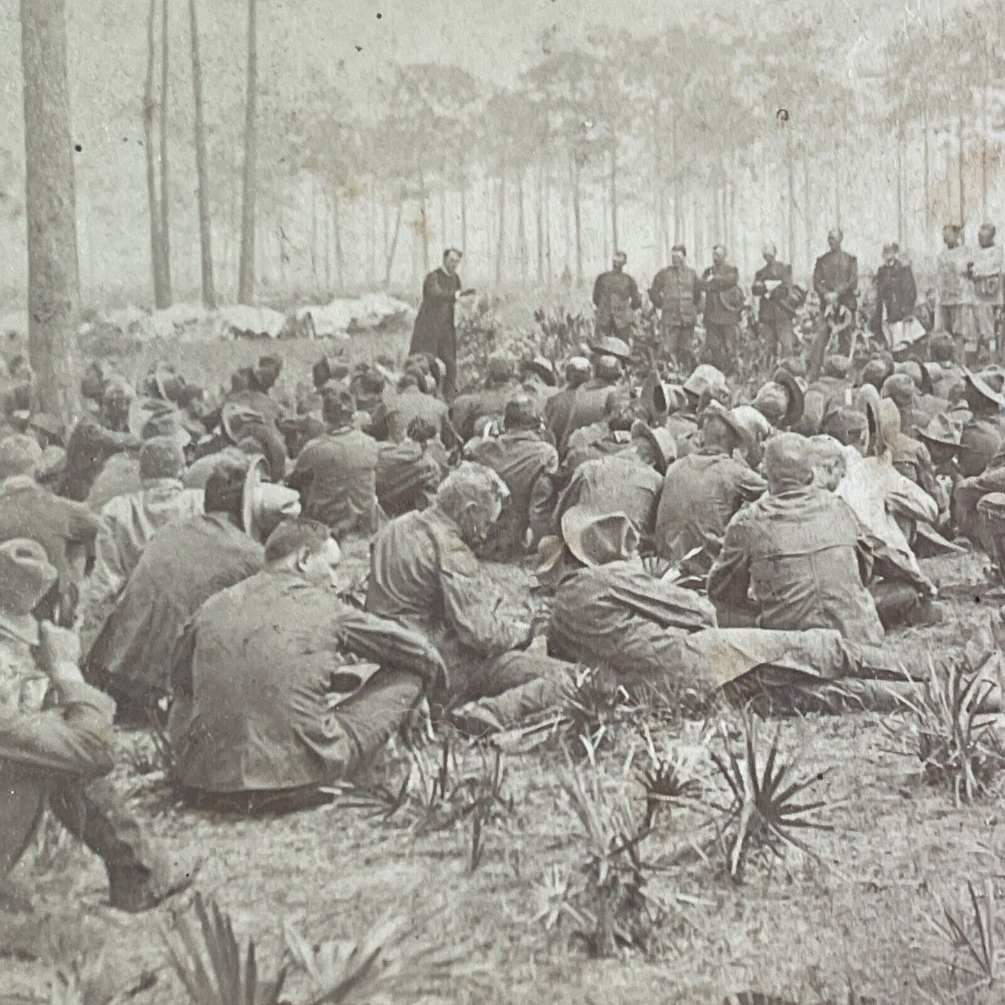 1st United States Volunteer Cavalry Regiment Stereoview Antique c1898 X3155