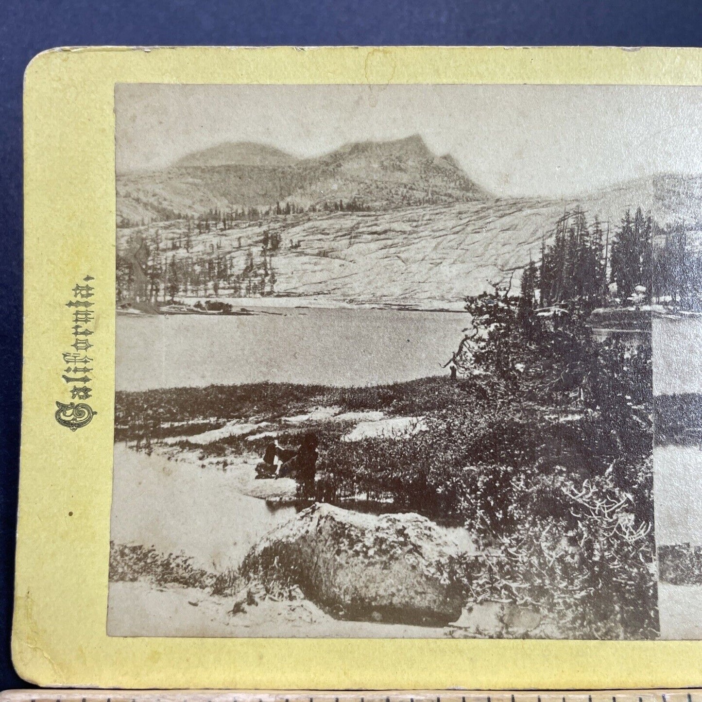 Antique 1870s Glacier Lake Yosemite California Stereoview Photo Card P3582