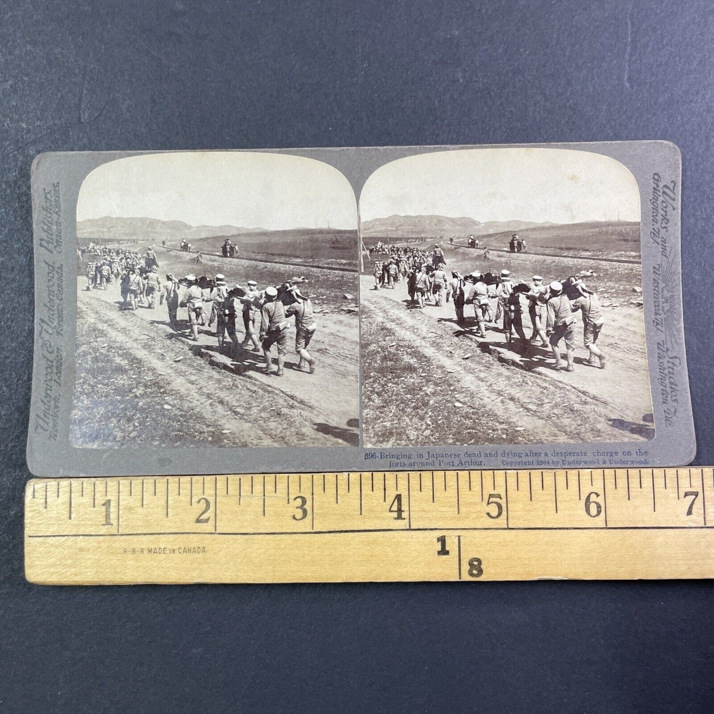 Japanese Solder Dead Injured Stereoview Russo-Sino War Antique c1904 X3882