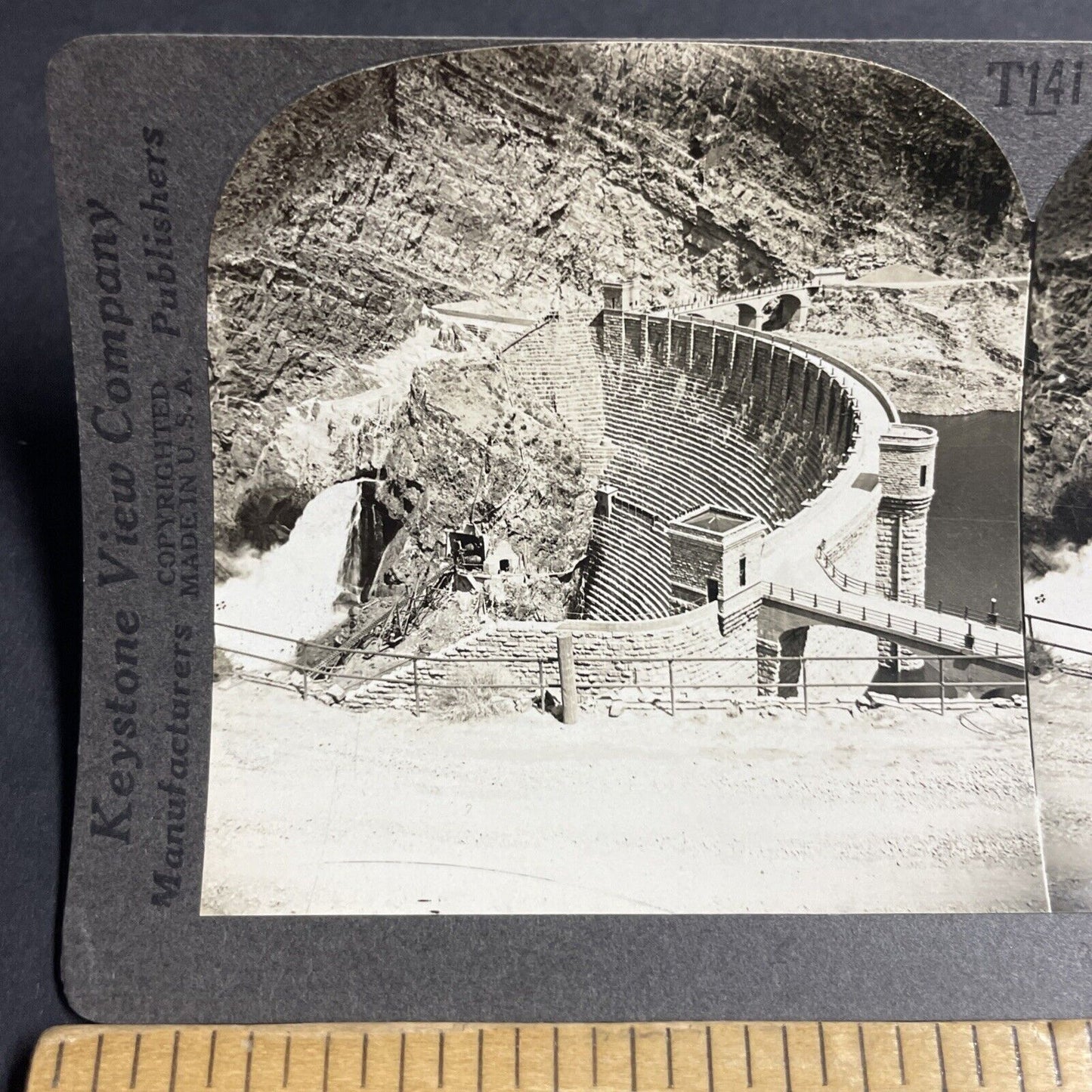 Antique 1920s The Roosevelt Dam Phoenix Arizona Stereoview Photo Card P4830