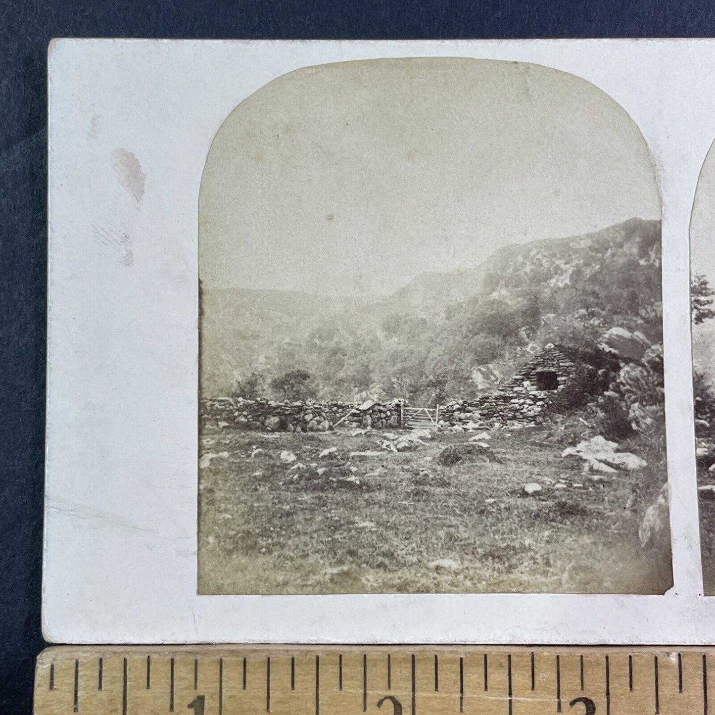 Stone House In Iceland Stereoview Icelandic Farm Homestead Antique c1865 X1593