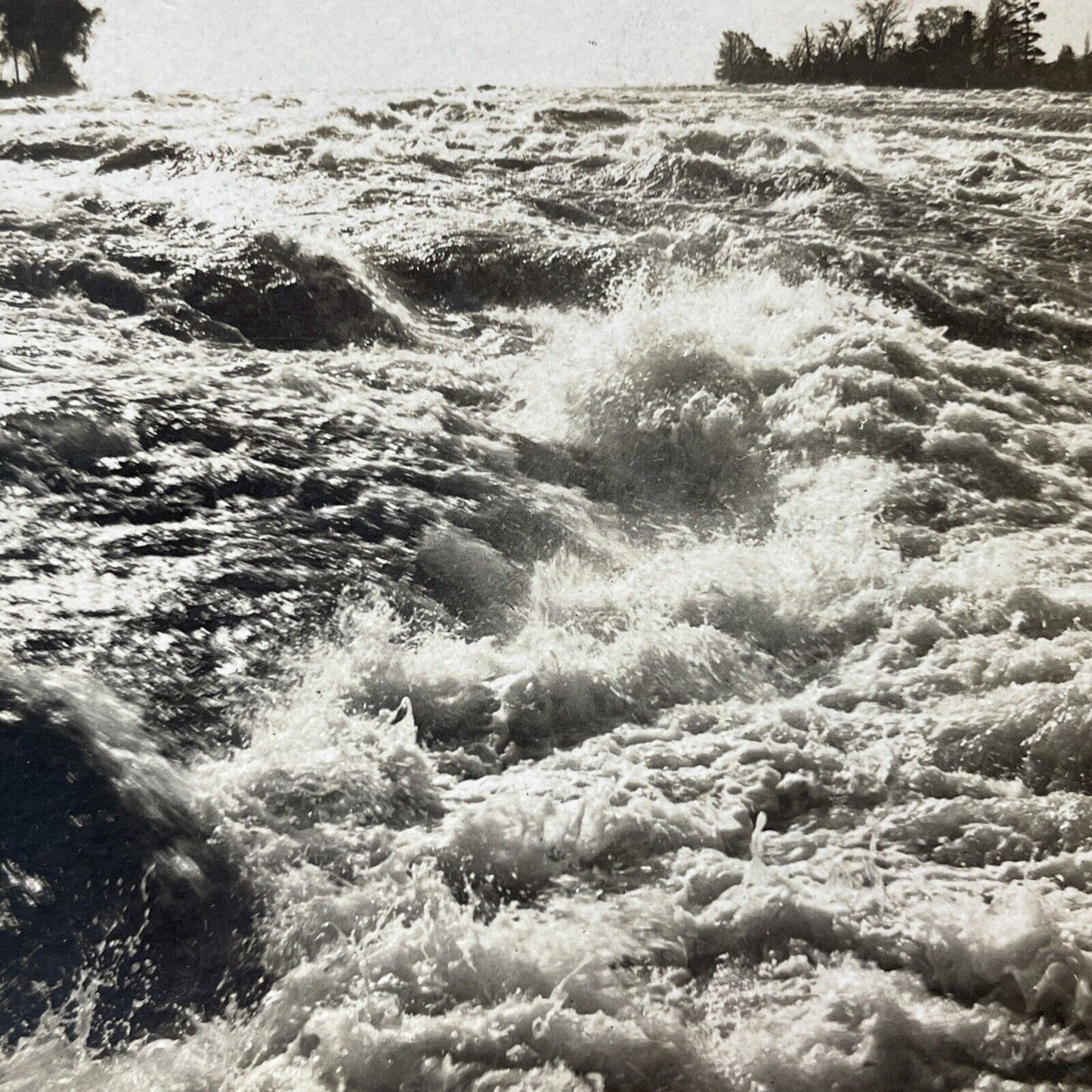 Antique 1900 Niagara Falls Upper River Rapids Stereoview Photo Card V2030